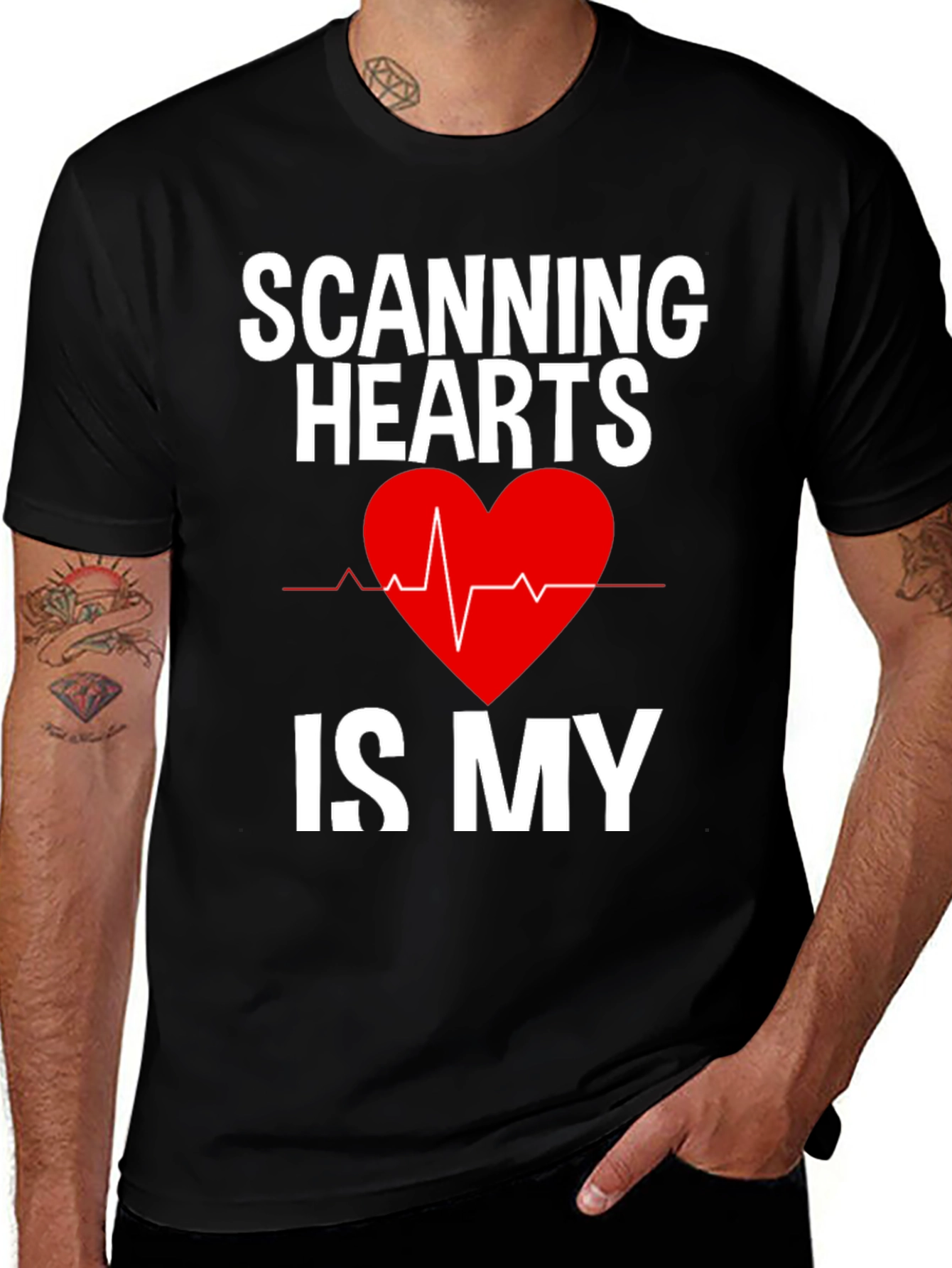 Scanning Hearts T-Shirt - Medical Profession Tee
