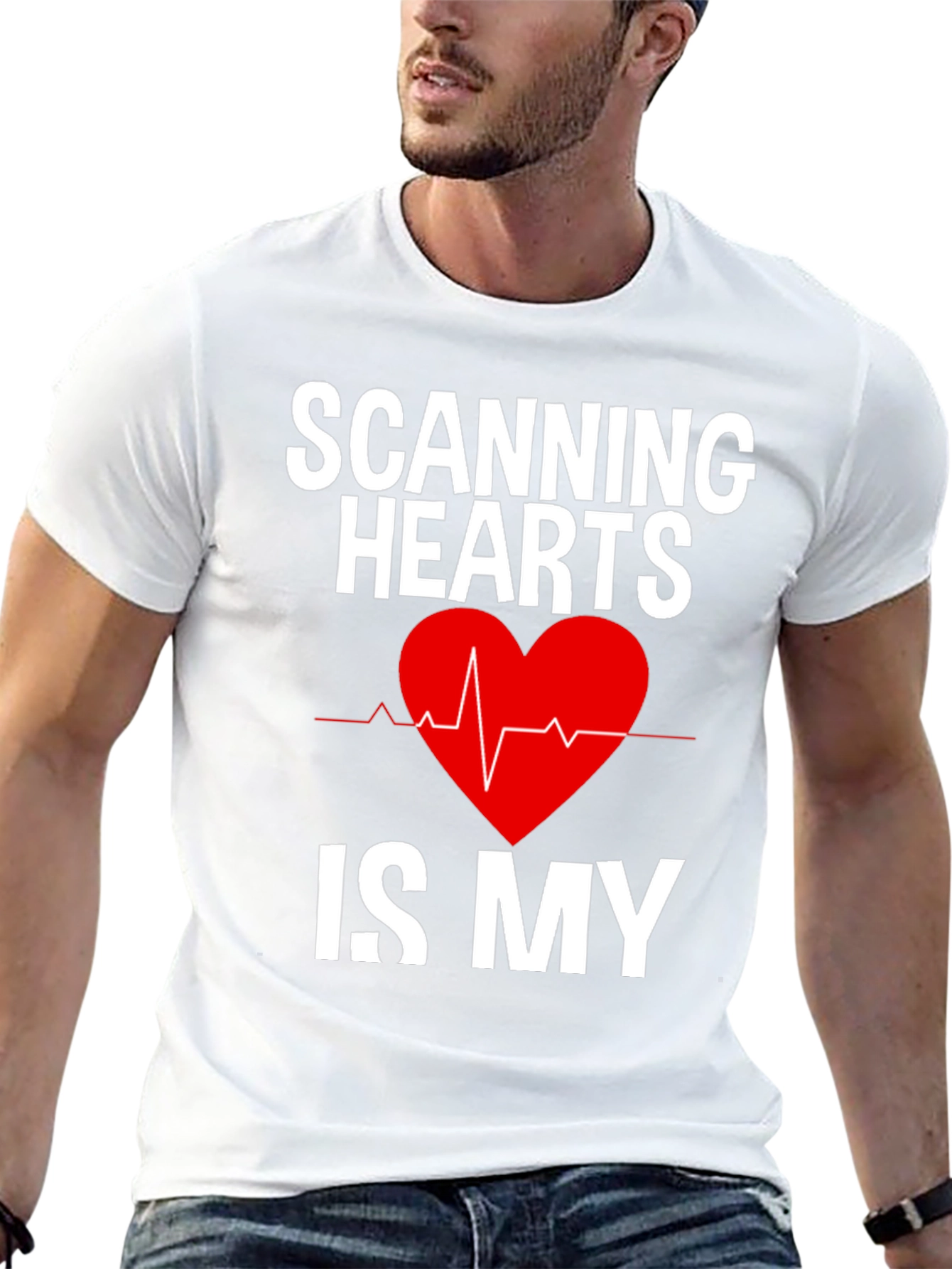 Scanning Hearts T-Shirt - Medical Profession Tee