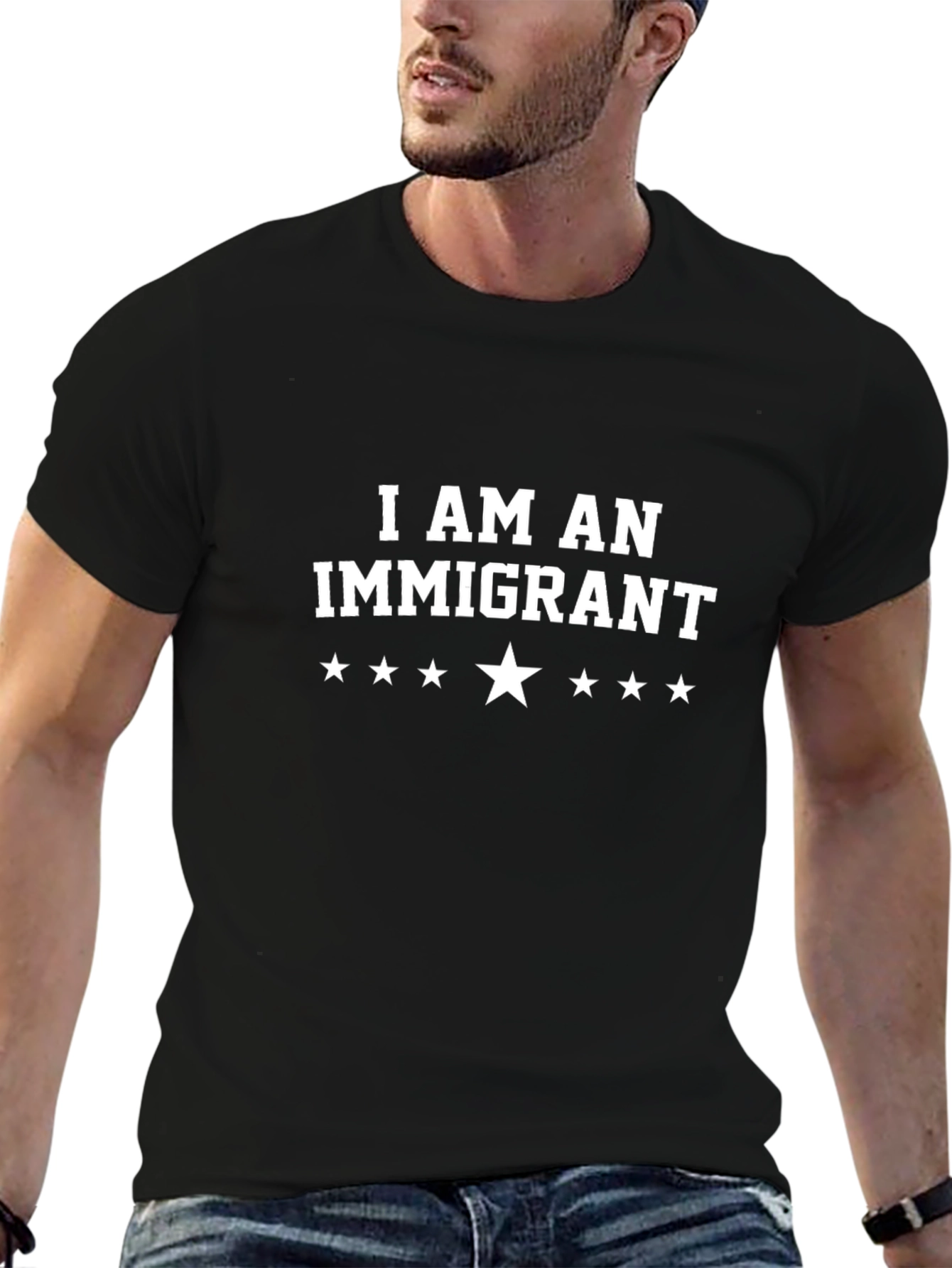 I Am An Immigrant Graphic T-Shirt - Black