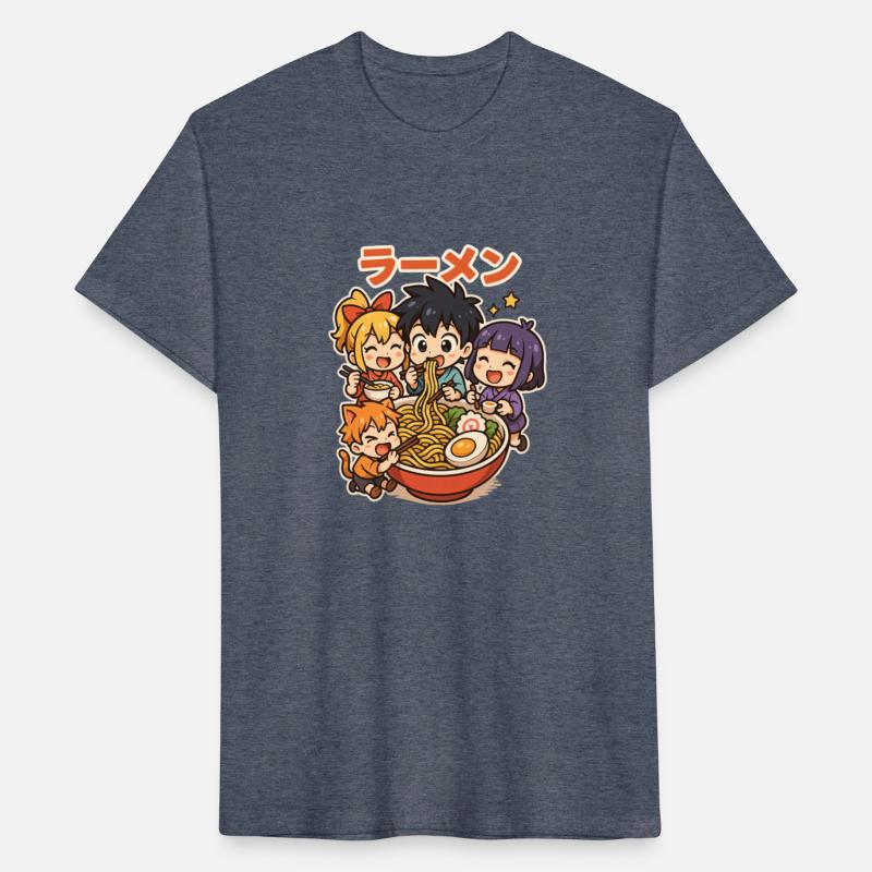 Happy Kids Eating Ramen - Anime Food Fun