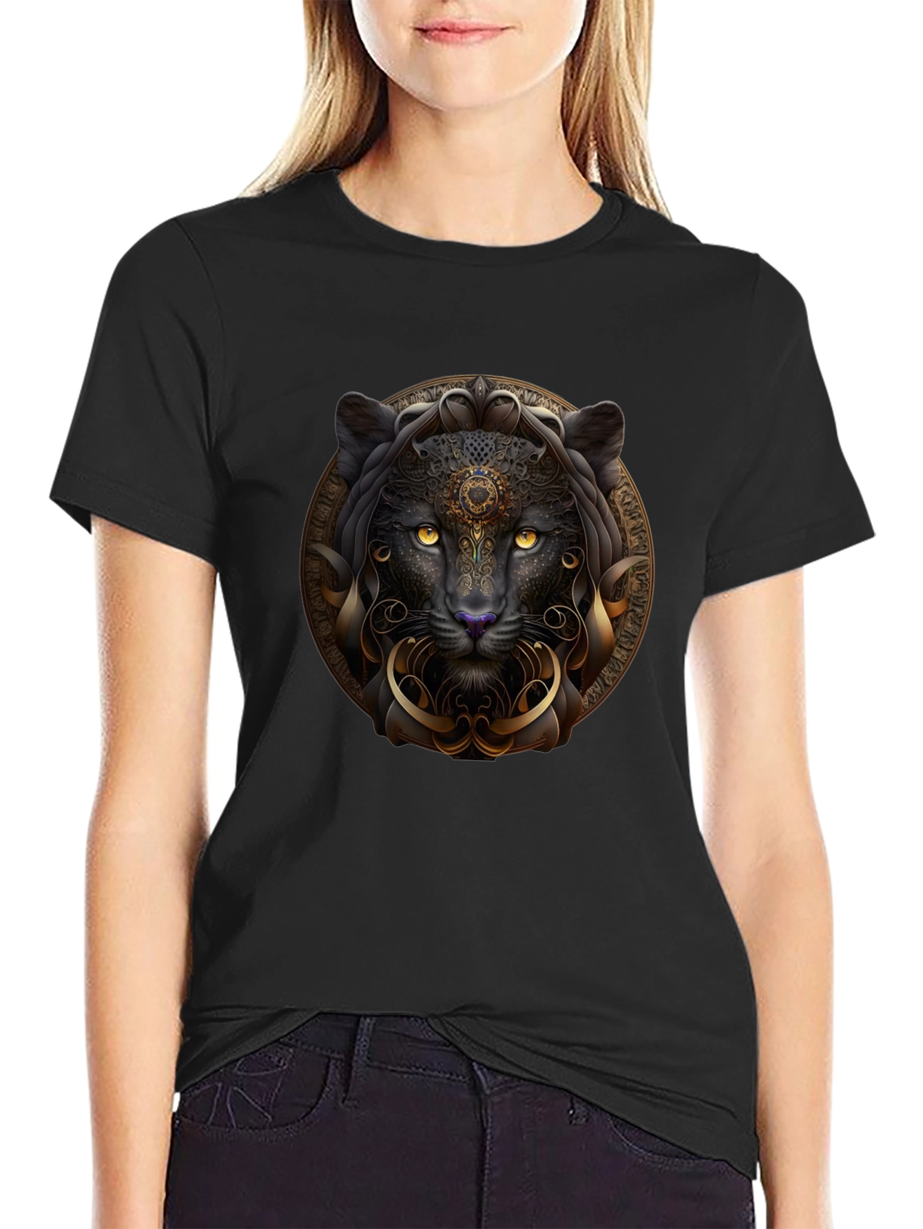 Mystic Panther Graphic Tee - Unique Art Design