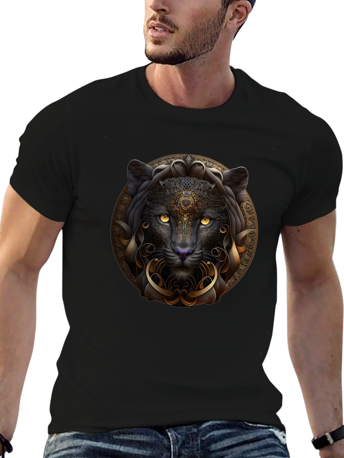 Mystic Panther Graphic Tee - Unique Art Design