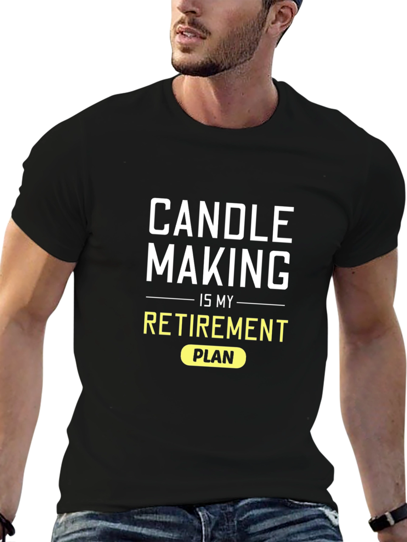 Candle Making Retirement Plan Black T-Shirt