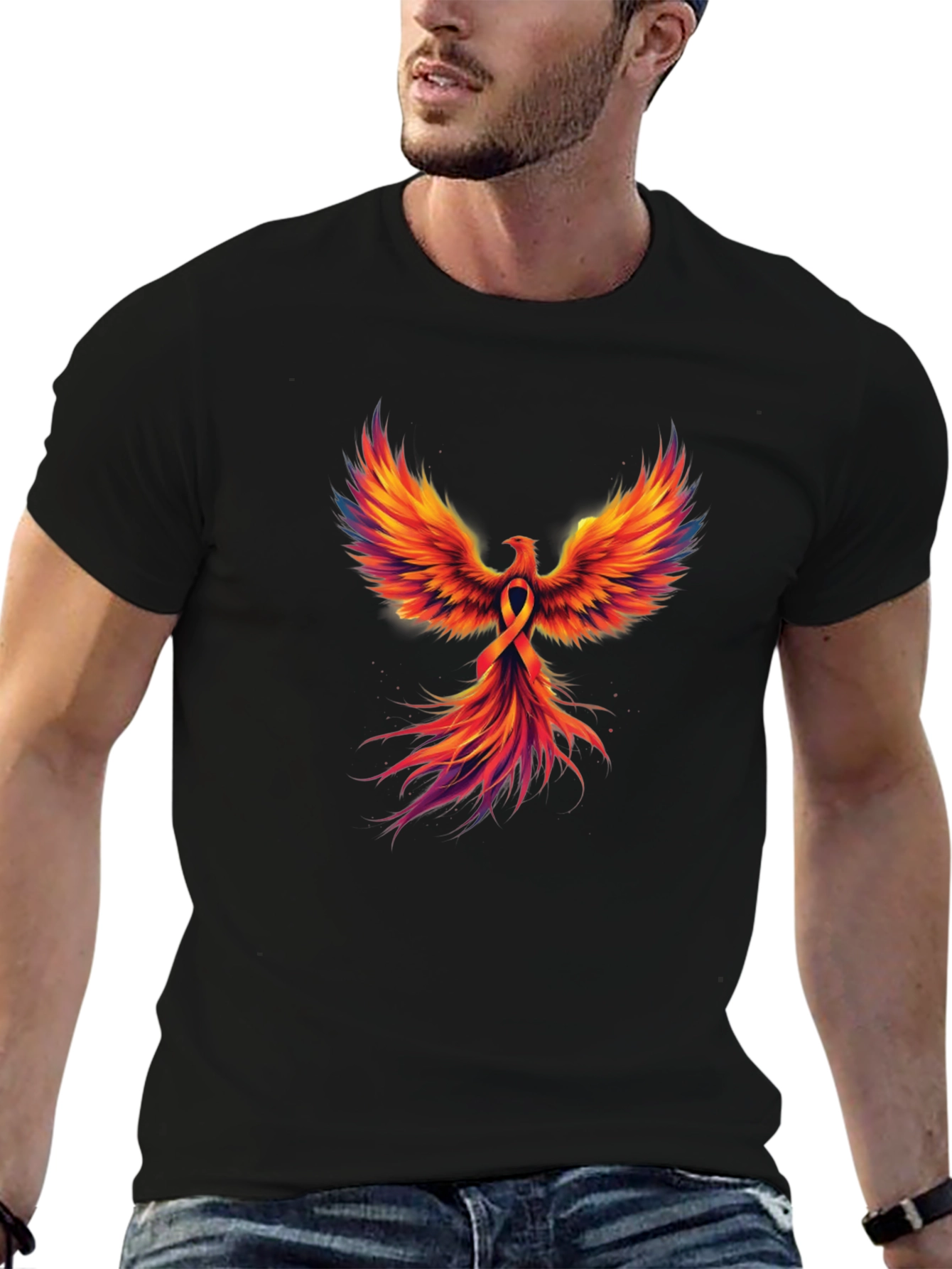 Phoenix Rising Graphic T-Shirt - Black