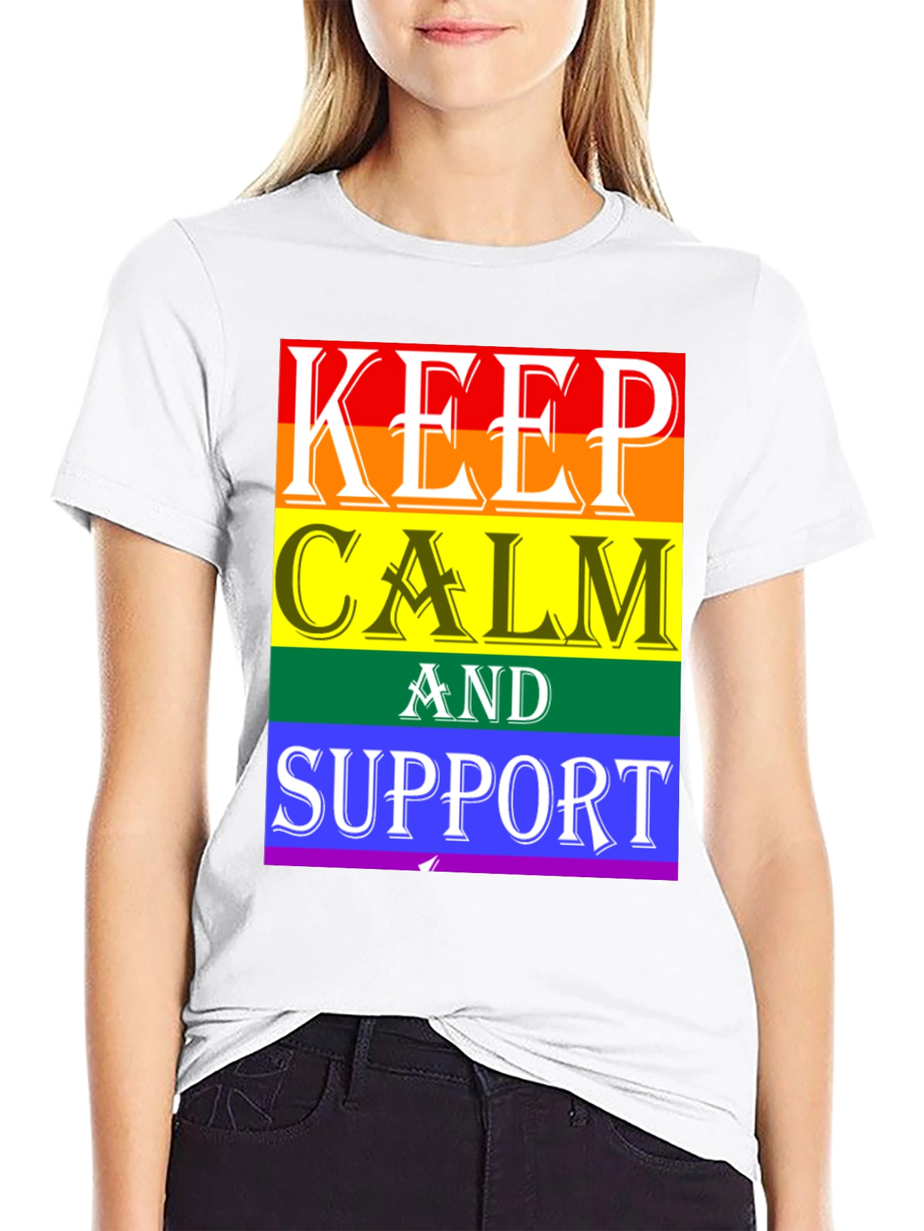 Keep Calm & Support Pride T-Shirt - Black