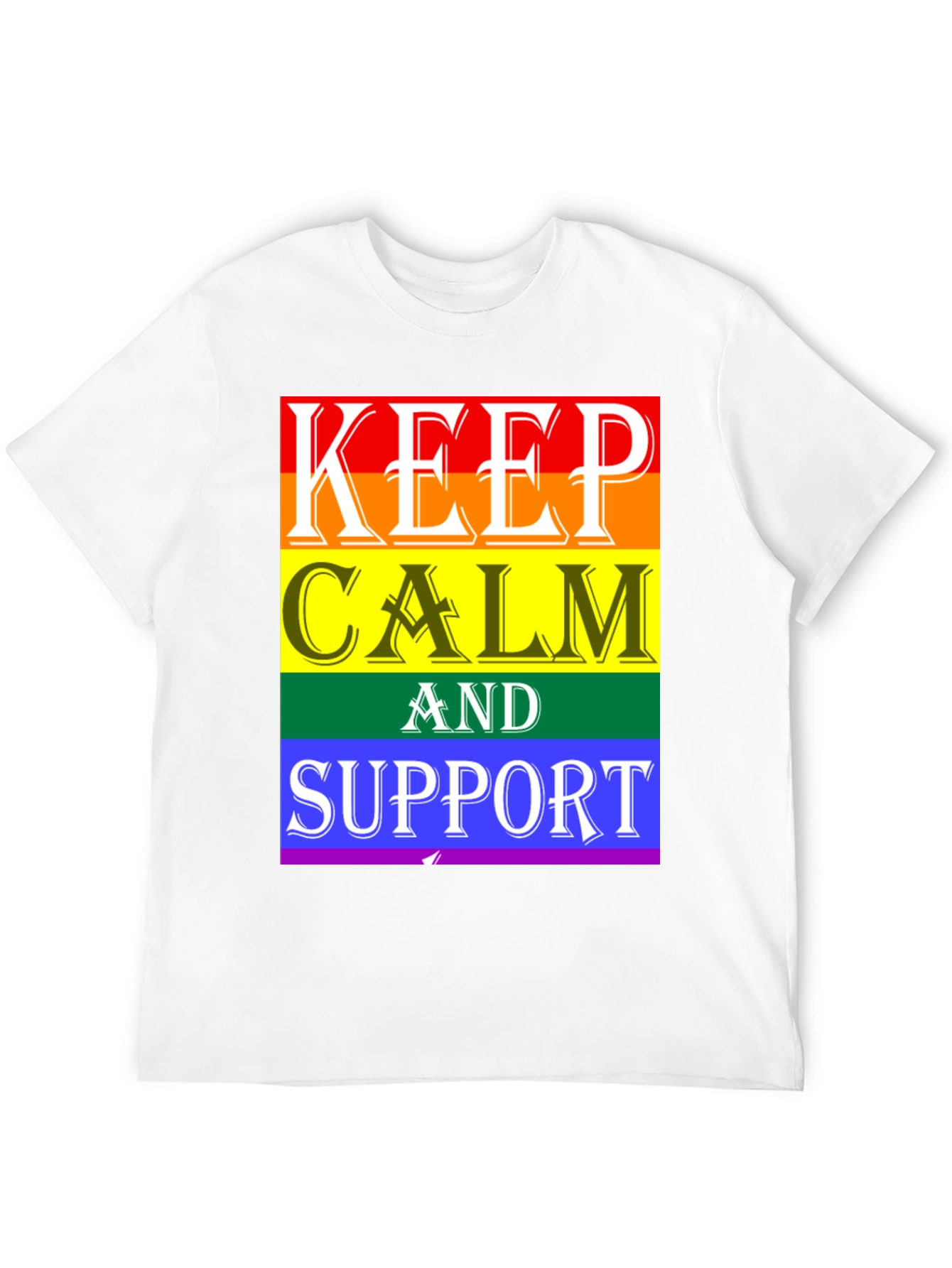 Keep Calm & Support Pride T-Shirt - Black