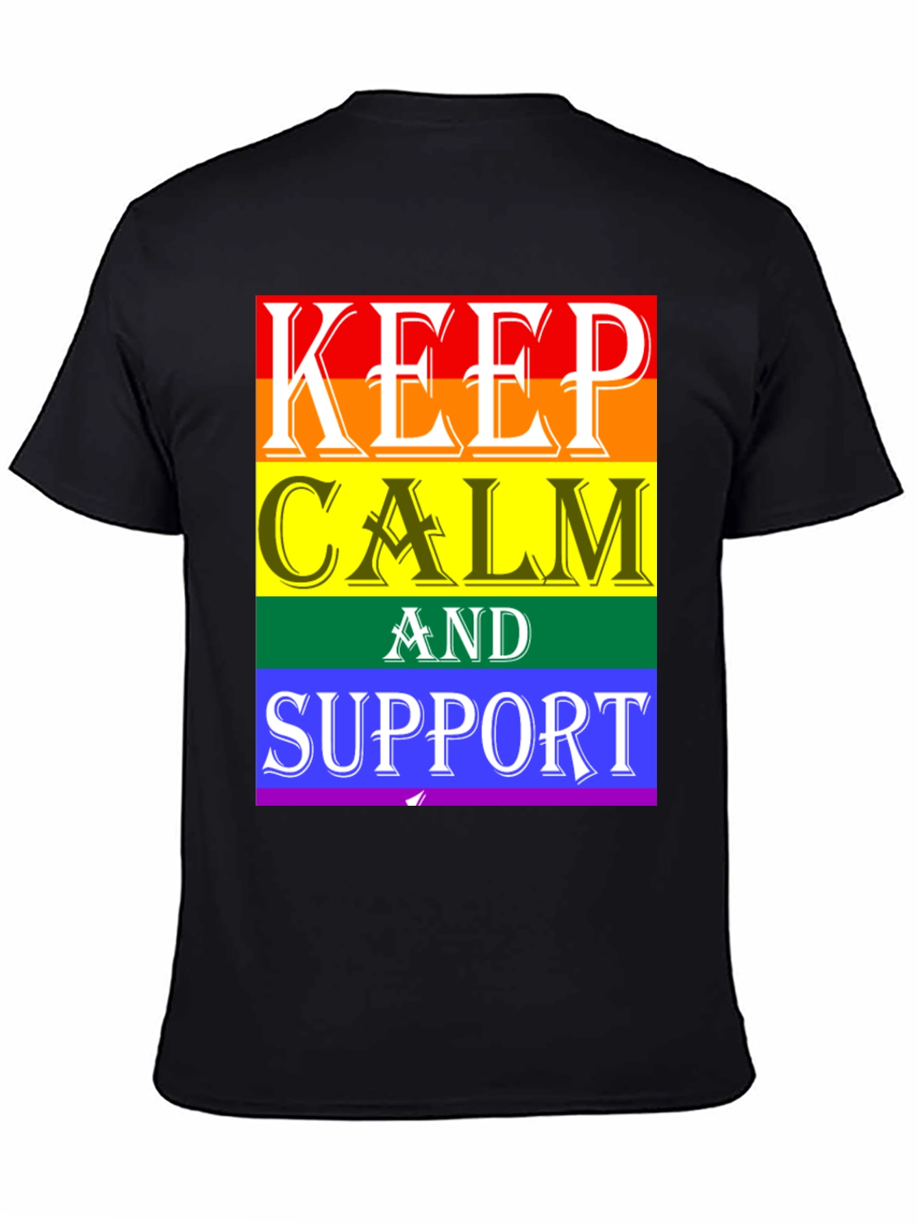 Keep Calm & Support Pride T-Shirt - Black
