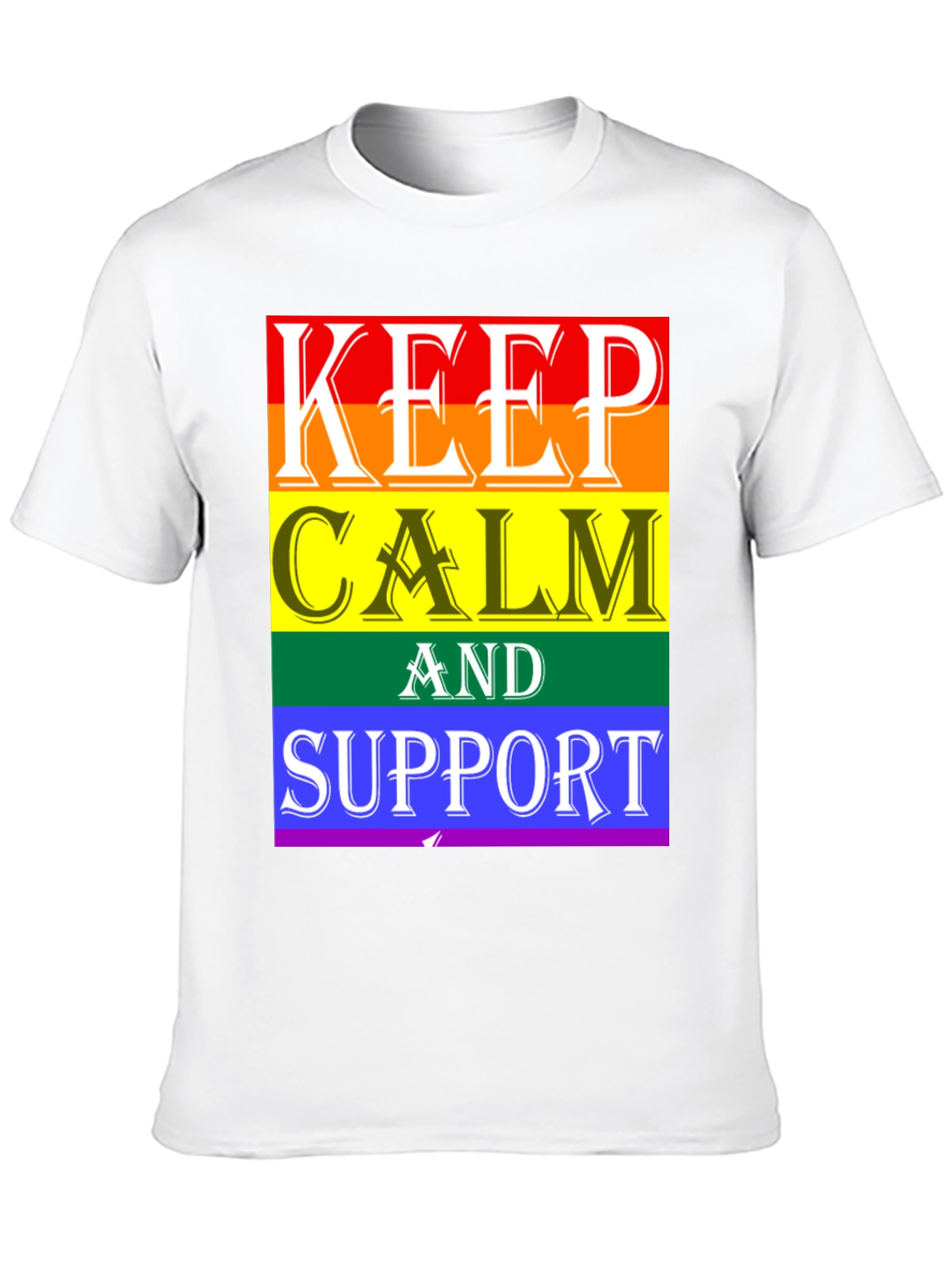Keep Calm & Support Pride T-Shirt - Black