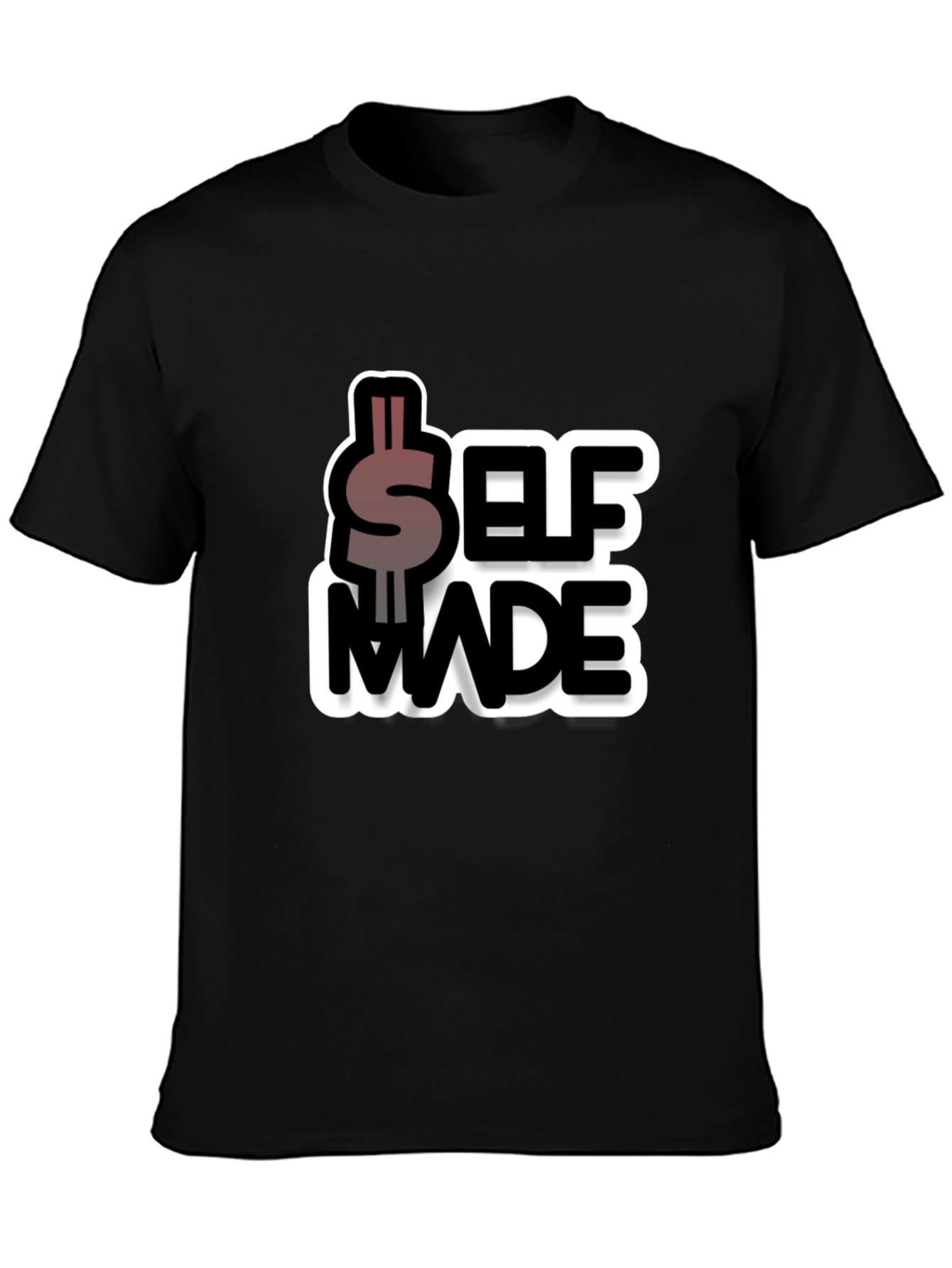 Self Made Graphic Tee - Black Cotton Blend