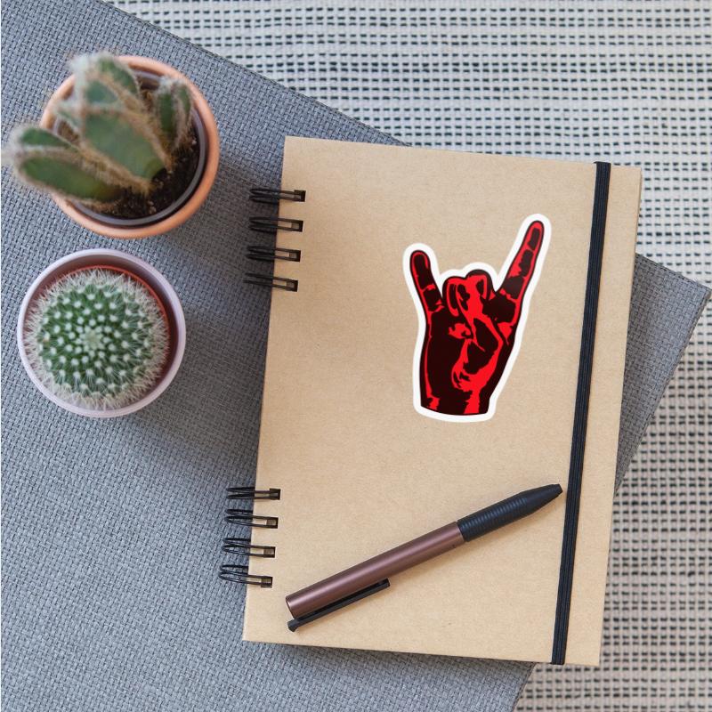 Heavy Metal Fun Hard Rock Music Horns Hand Gesture