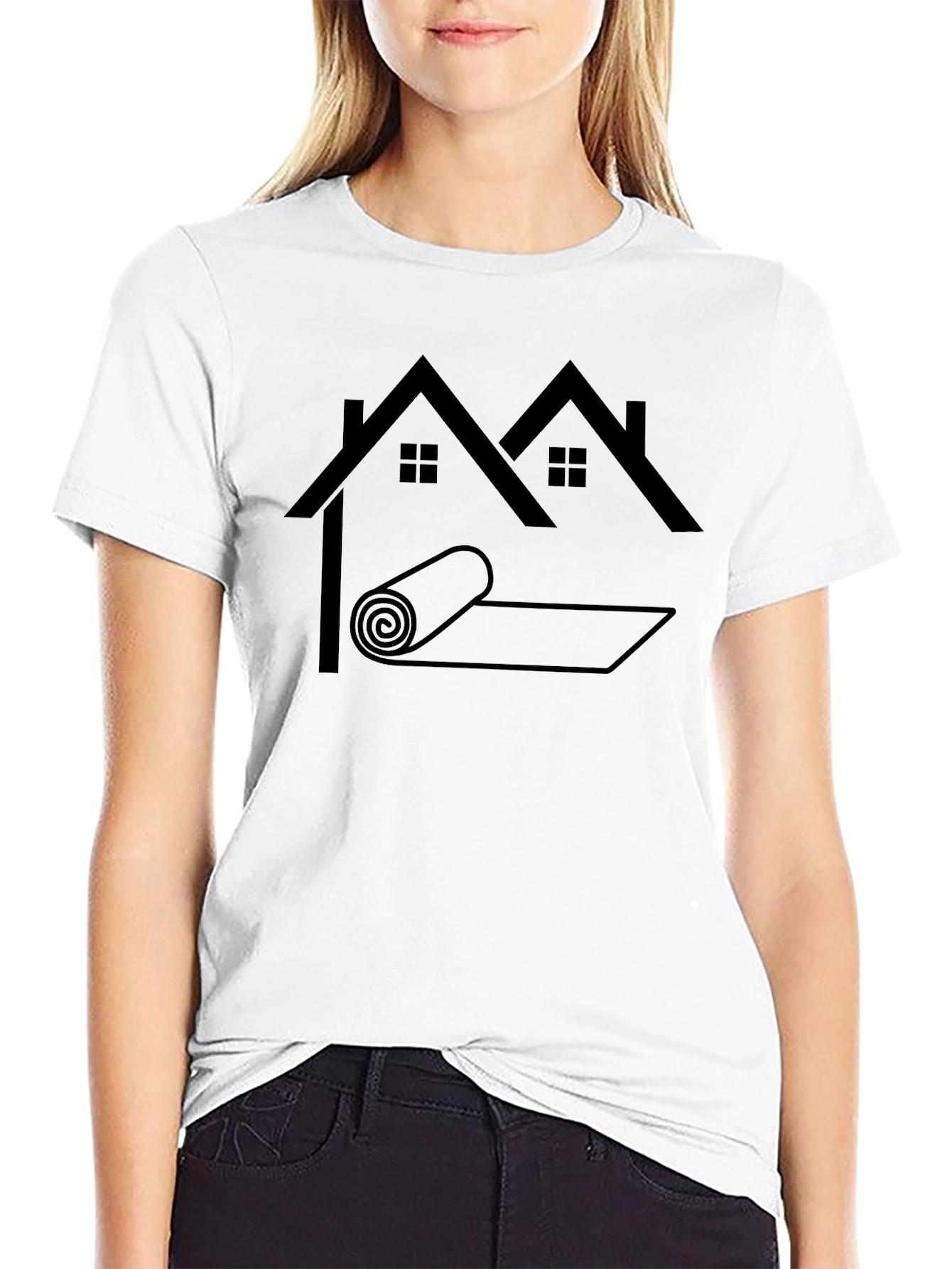 Roofer Humor Graphic T-Shirt - Black