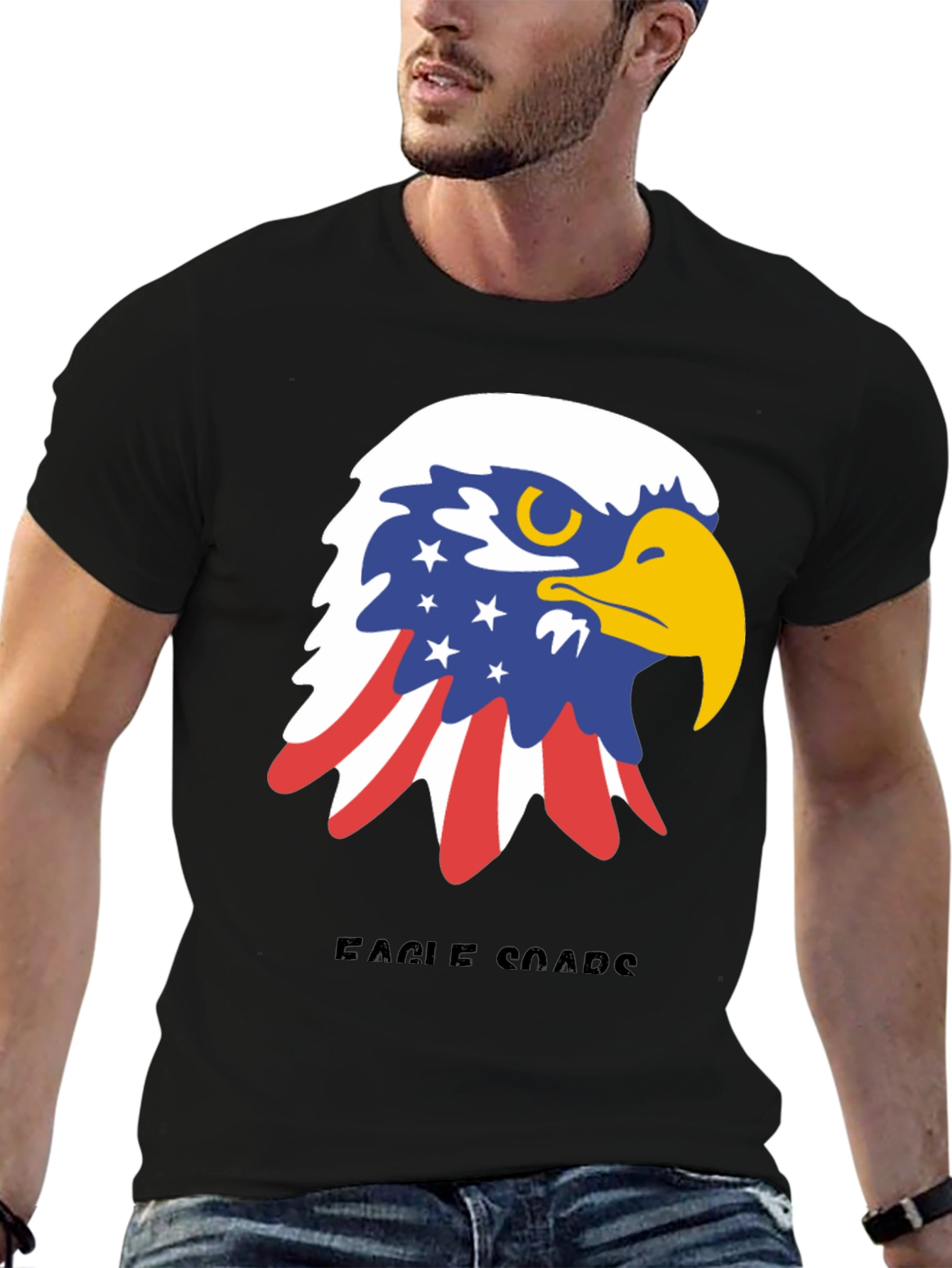 Patriotic Eagle Graphic Tee - American Pride