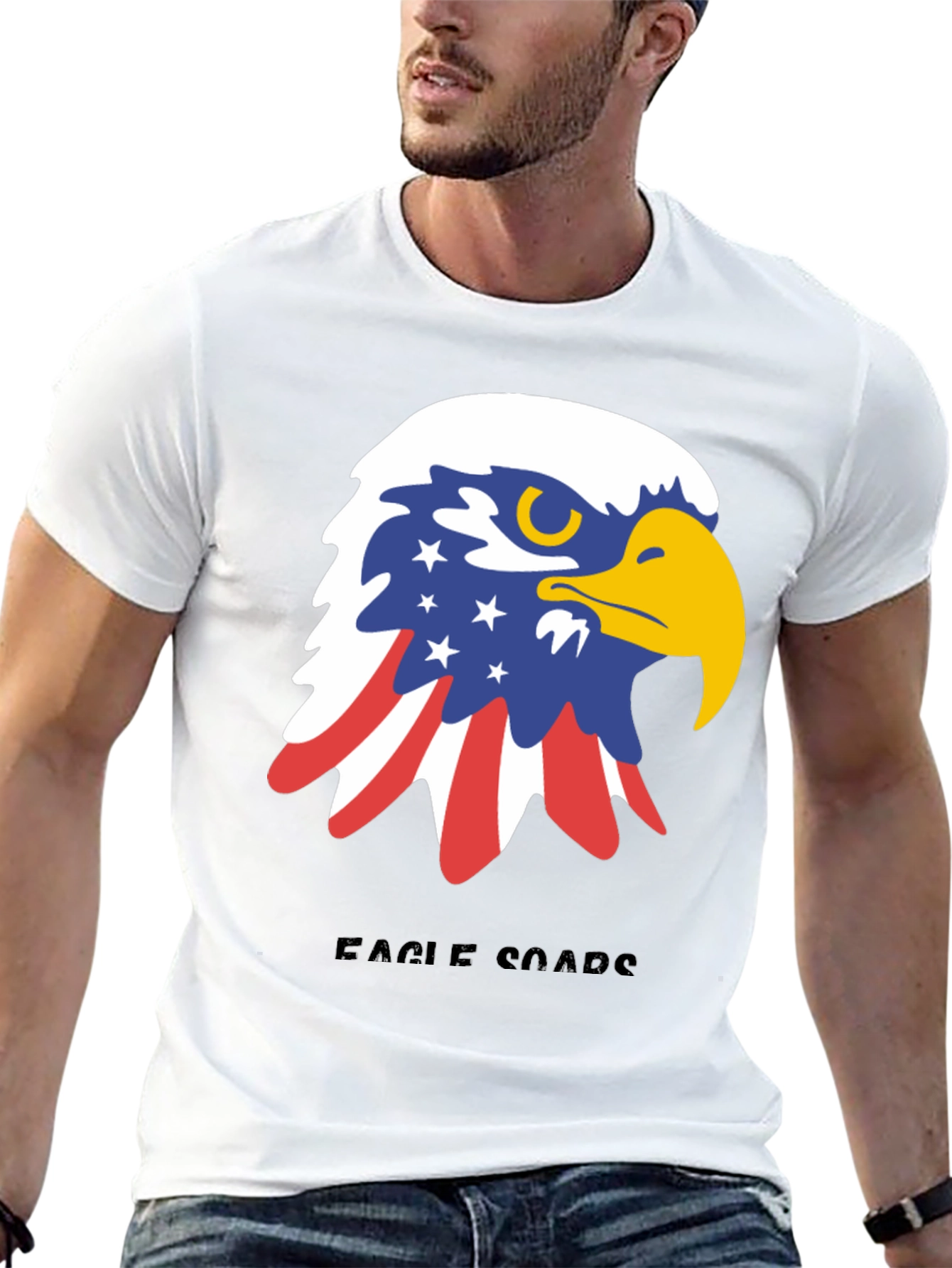 Patriotic Eagle Graphic Tee - American Pride