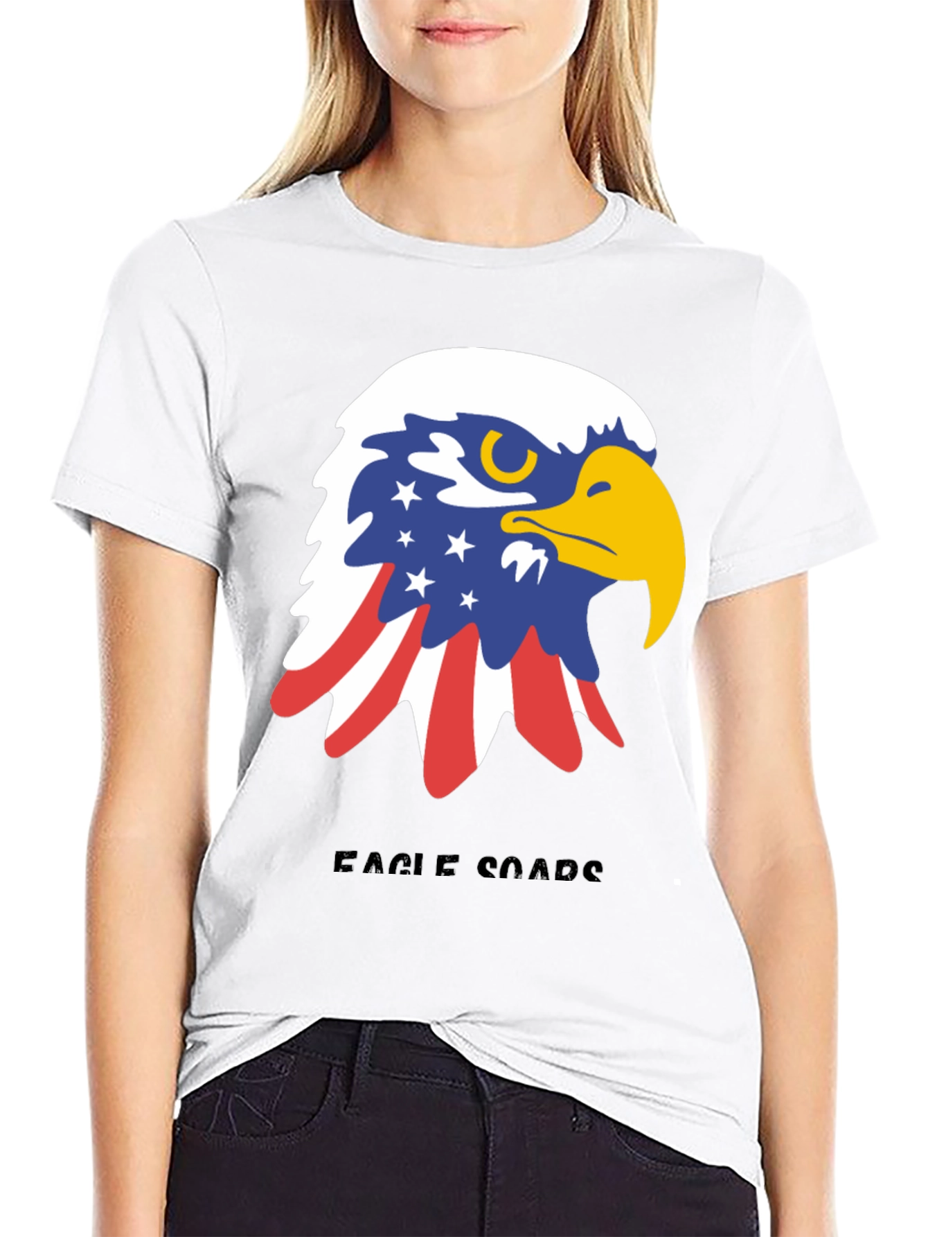 Patriotic Eagle Graphic Tee - American Pride