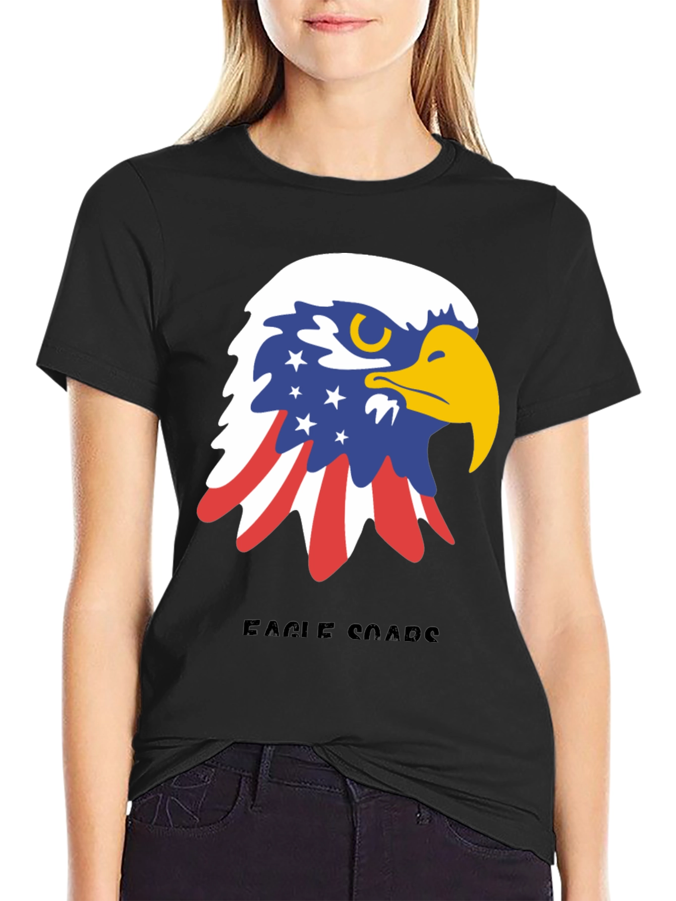Patriotic Eagle Graphic Tee - American Pride