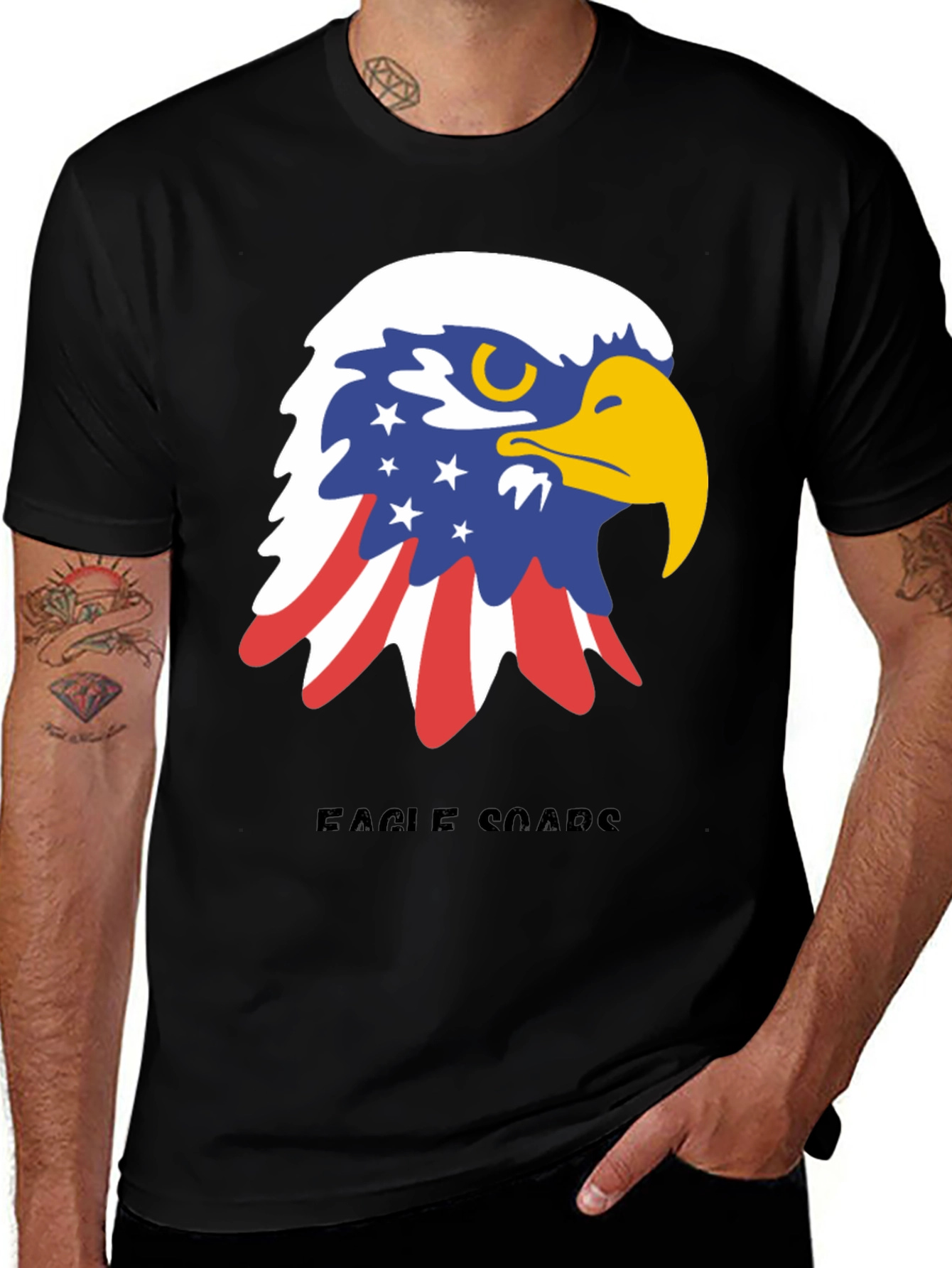Patriotic Eagle Graphic Tee - American Pride