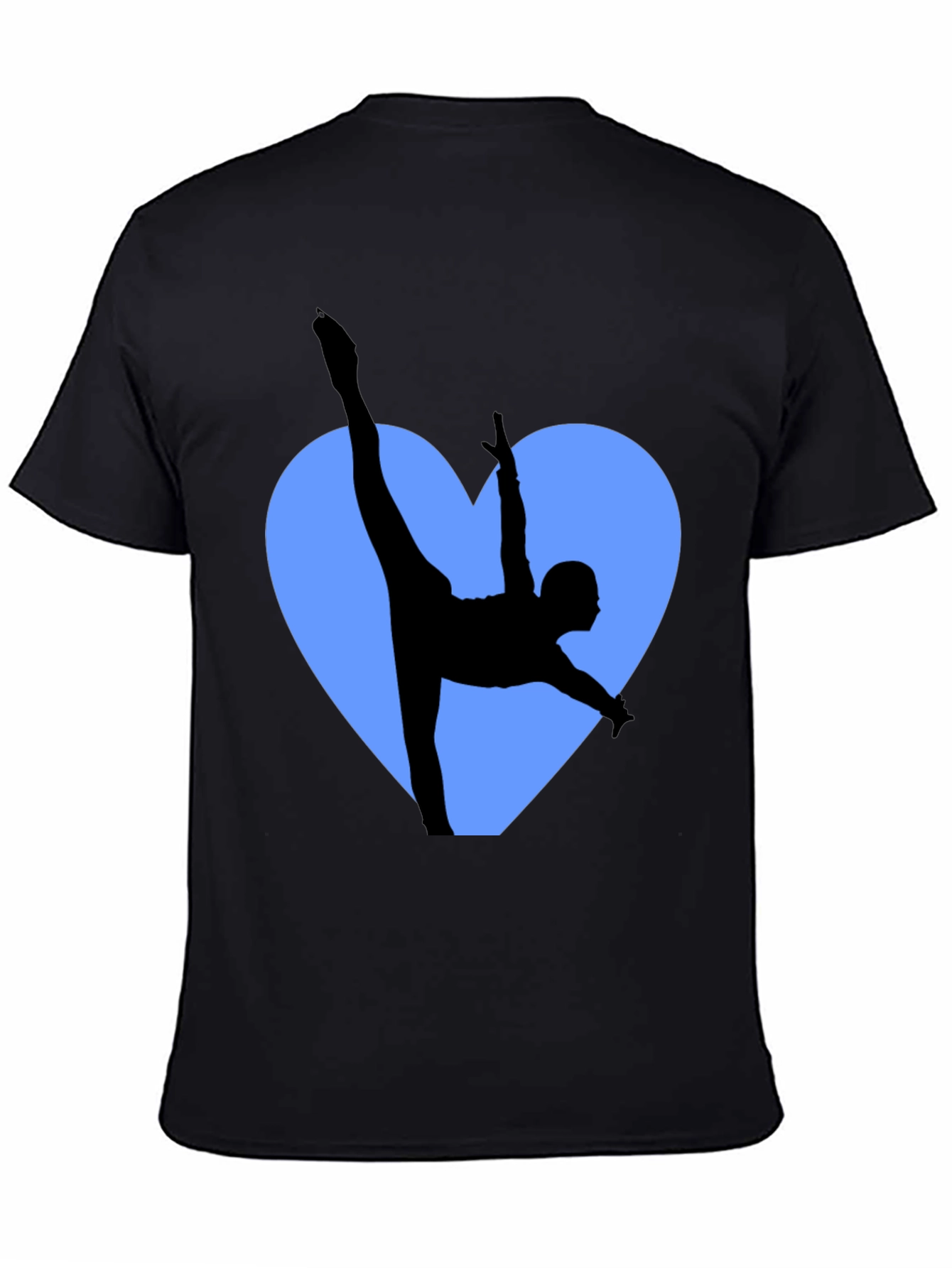 Gymnast Love Heart Black T-Shirt