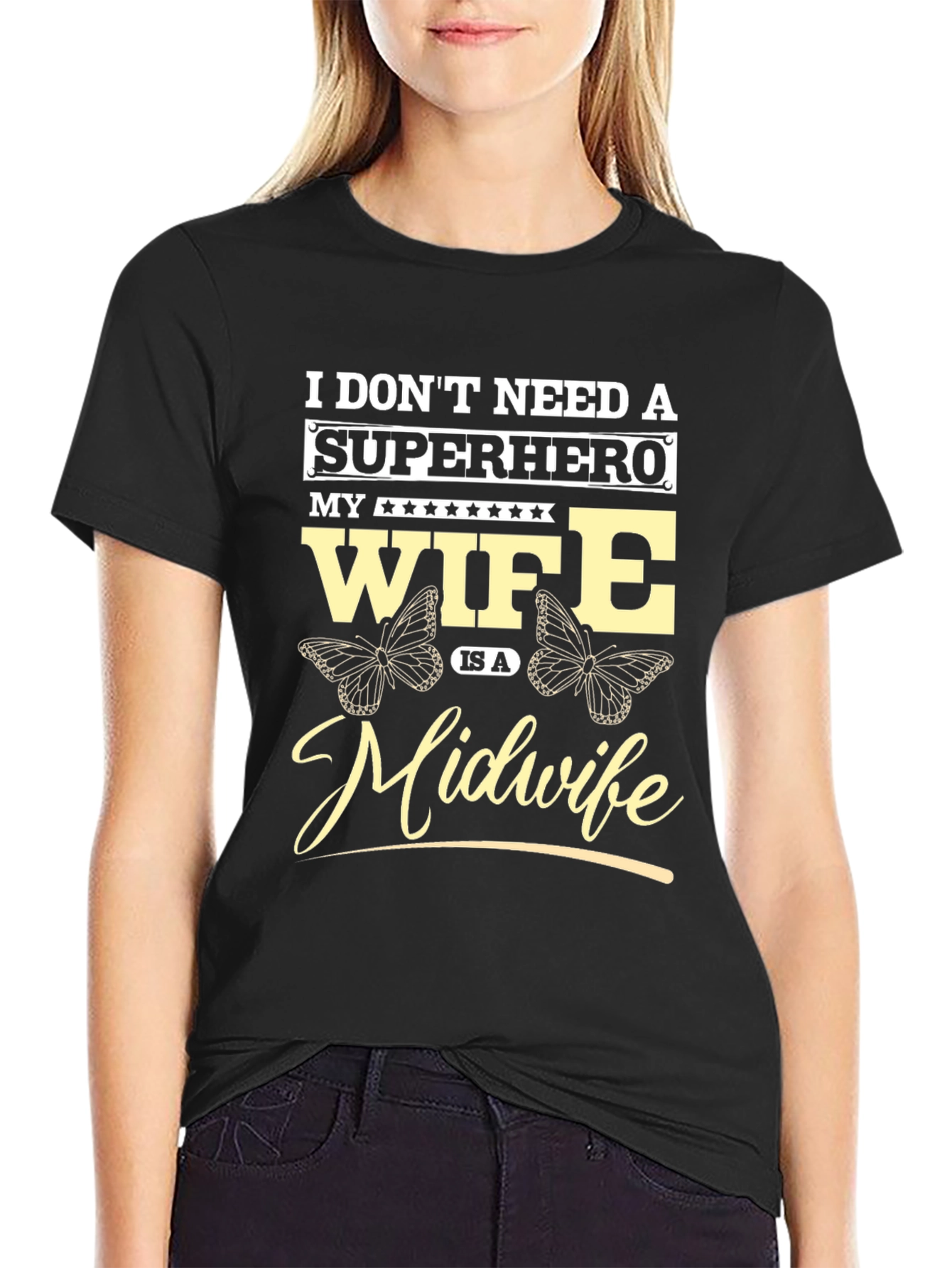 Midwife Wife T-Shirt - Superhero Design