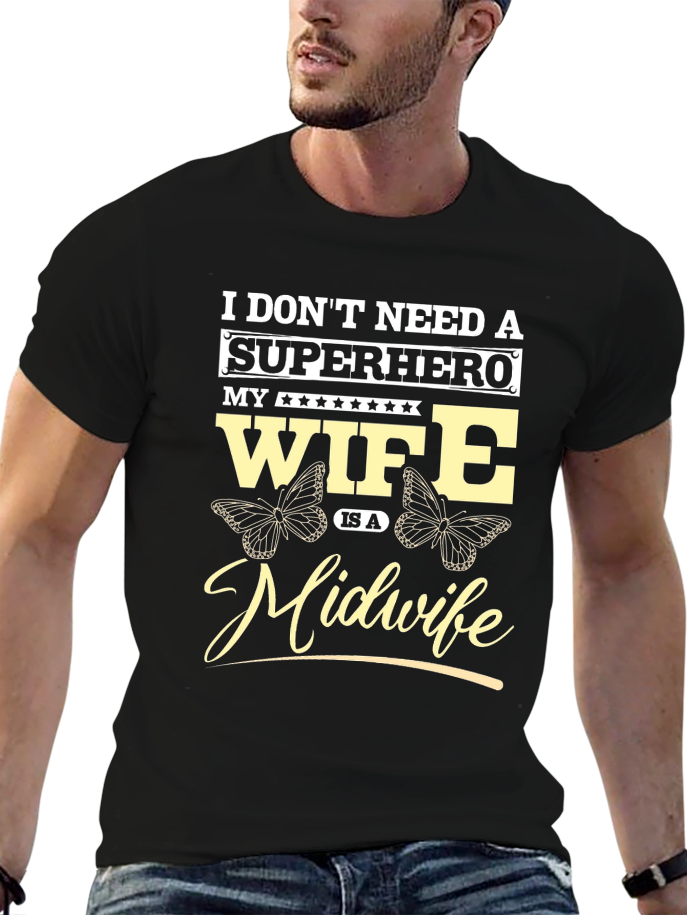 Midwife Wife T-Shirt - Superhero Design