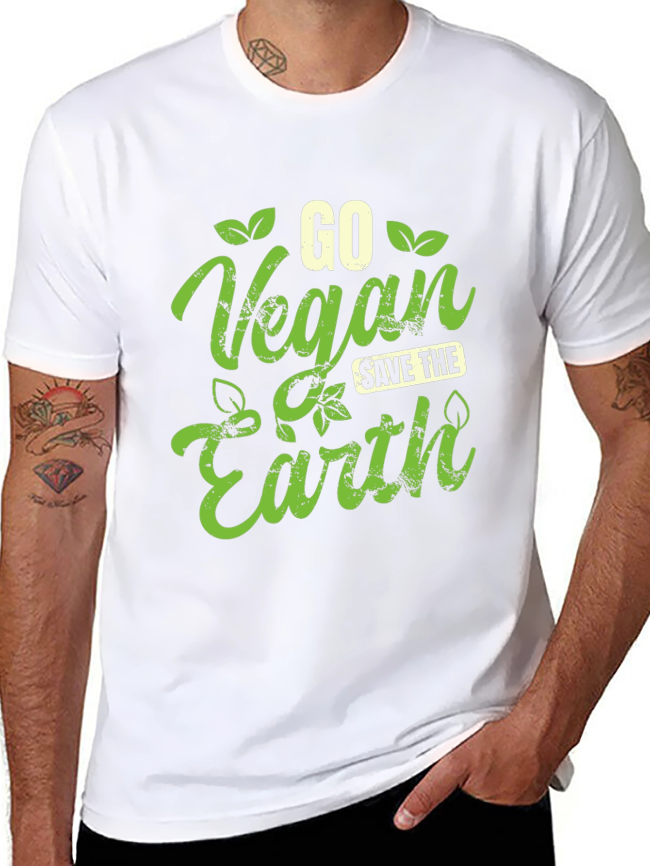 Go Vegan Save The Earth Graphic Tee