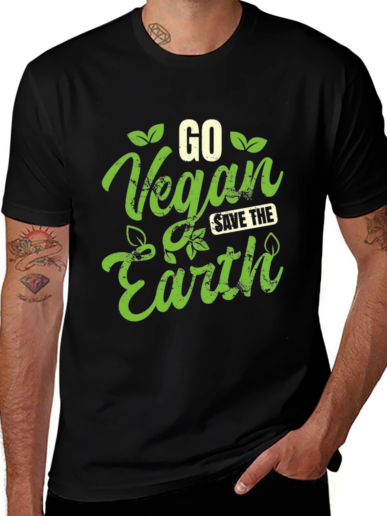 Go Vegan Save The Earth Graphic Tee