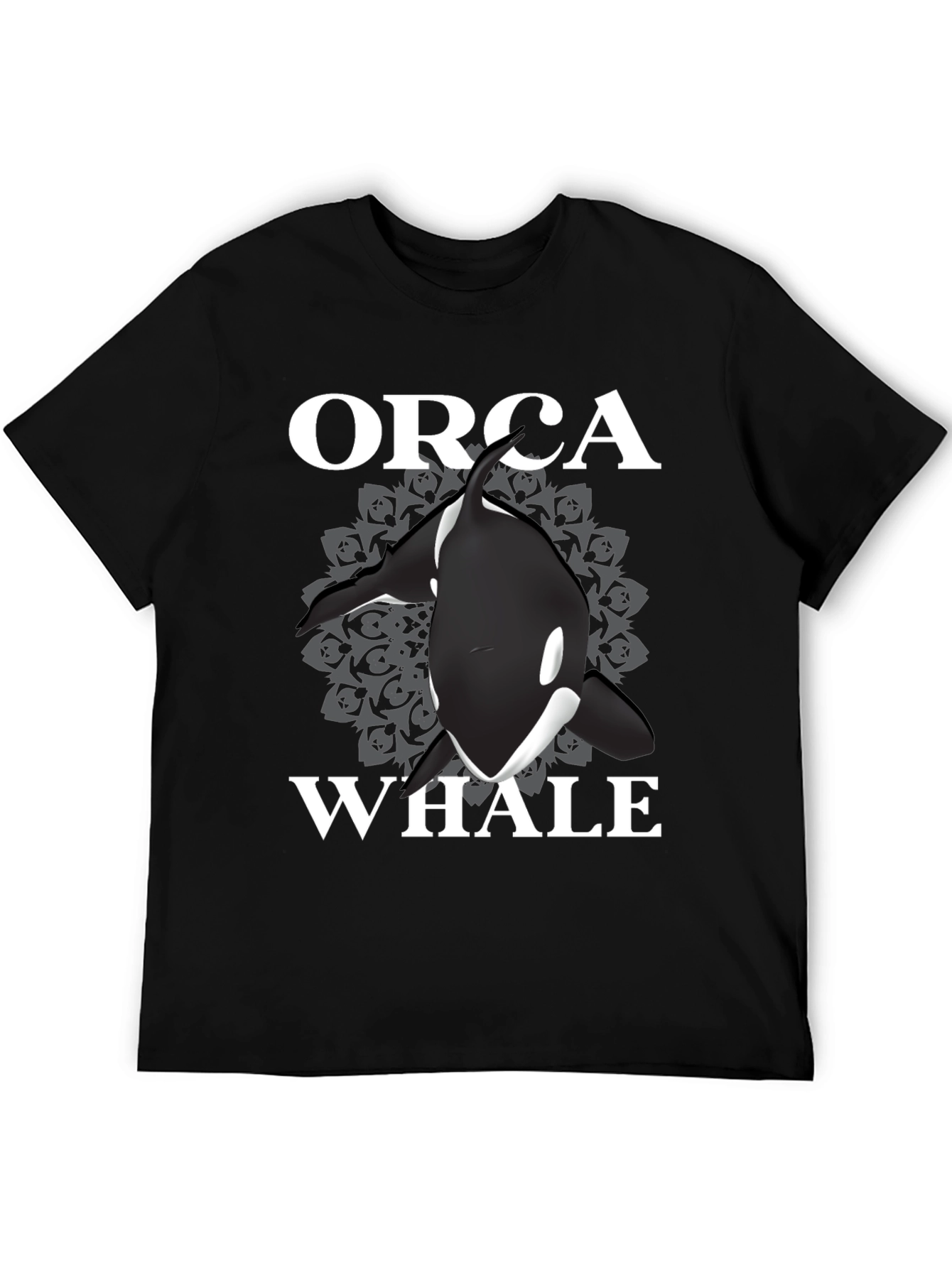 Orca Whale Graphic T-Shirt - Black
