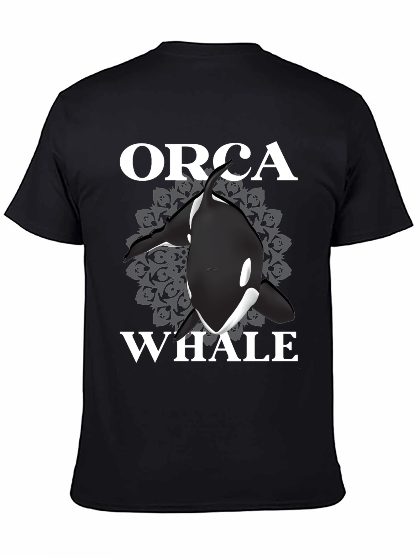 Orca Whale Graphic T-Shirt - Black