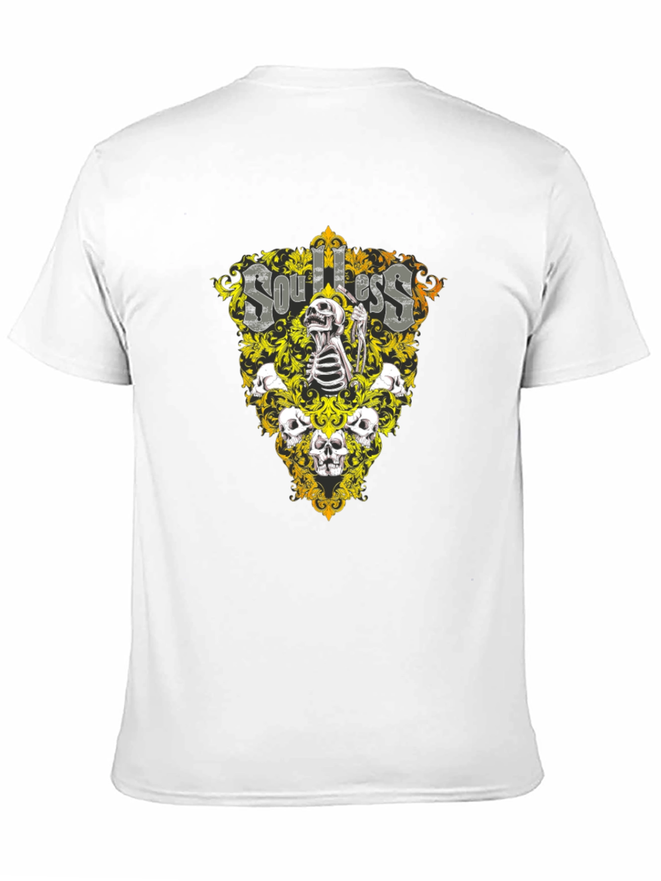 Soulless Skull Graphic Black T-Shirt