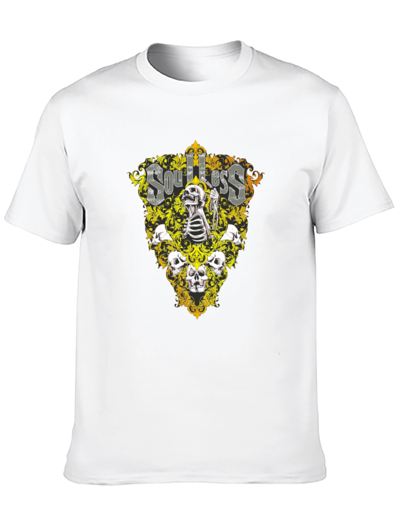 Soulless Skull Graphic Black T-Shirt