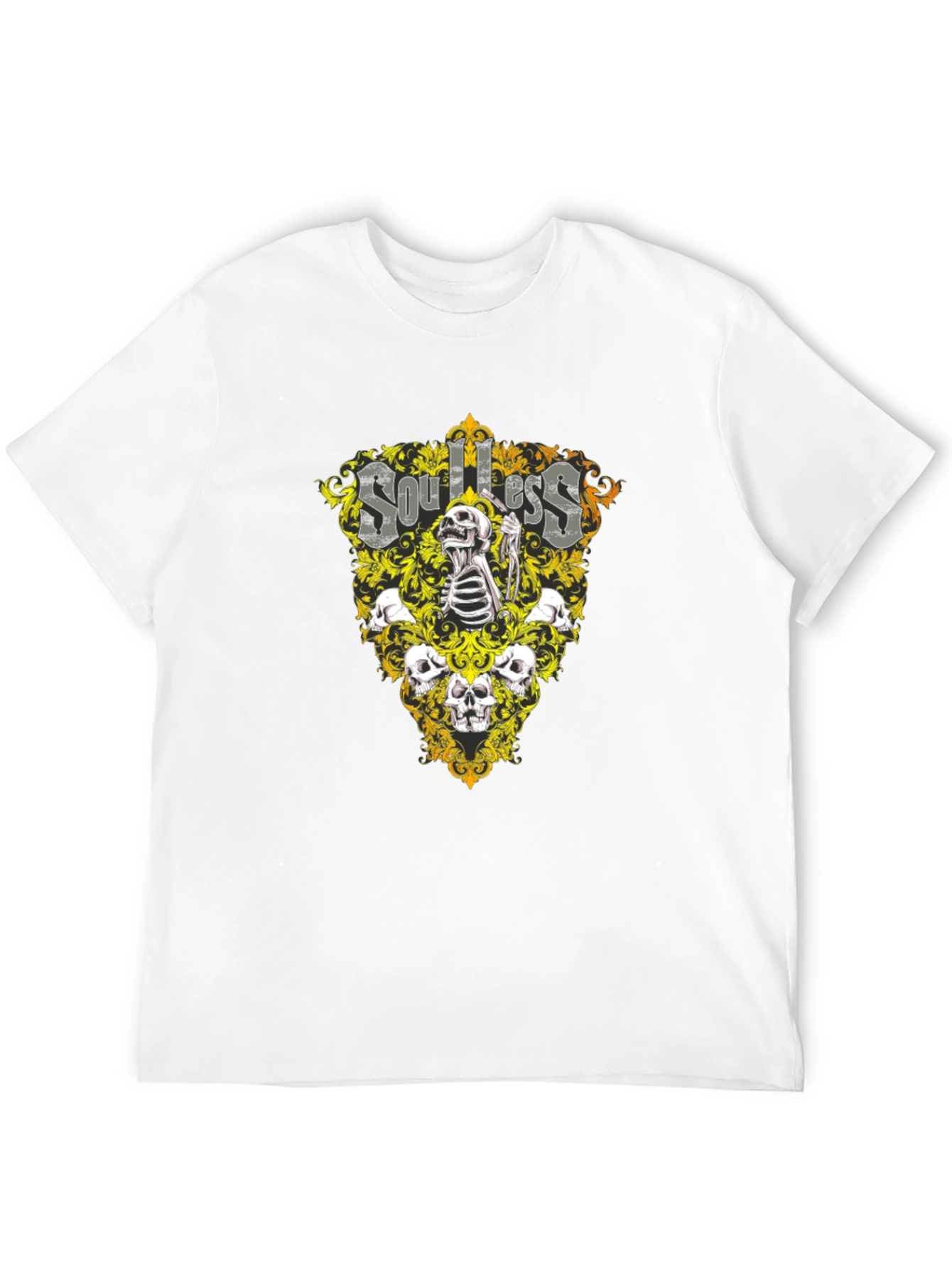 Soulless Skull Graphic Black T-Shirt