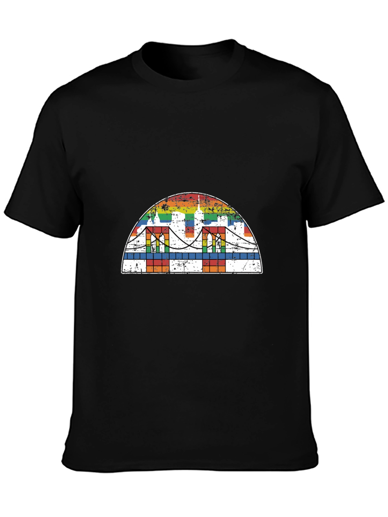 Rainbow Bridge Graphic Tee - Black