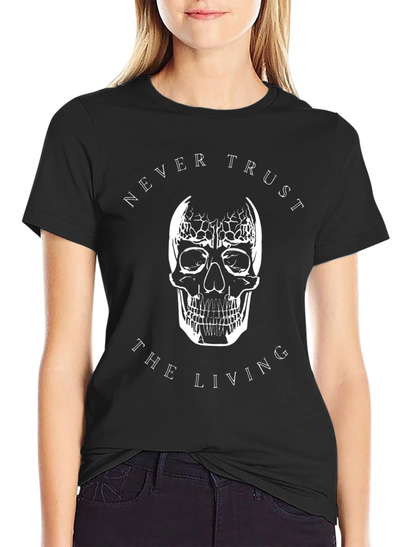 Never Trust The Living Skull Graphic Tee