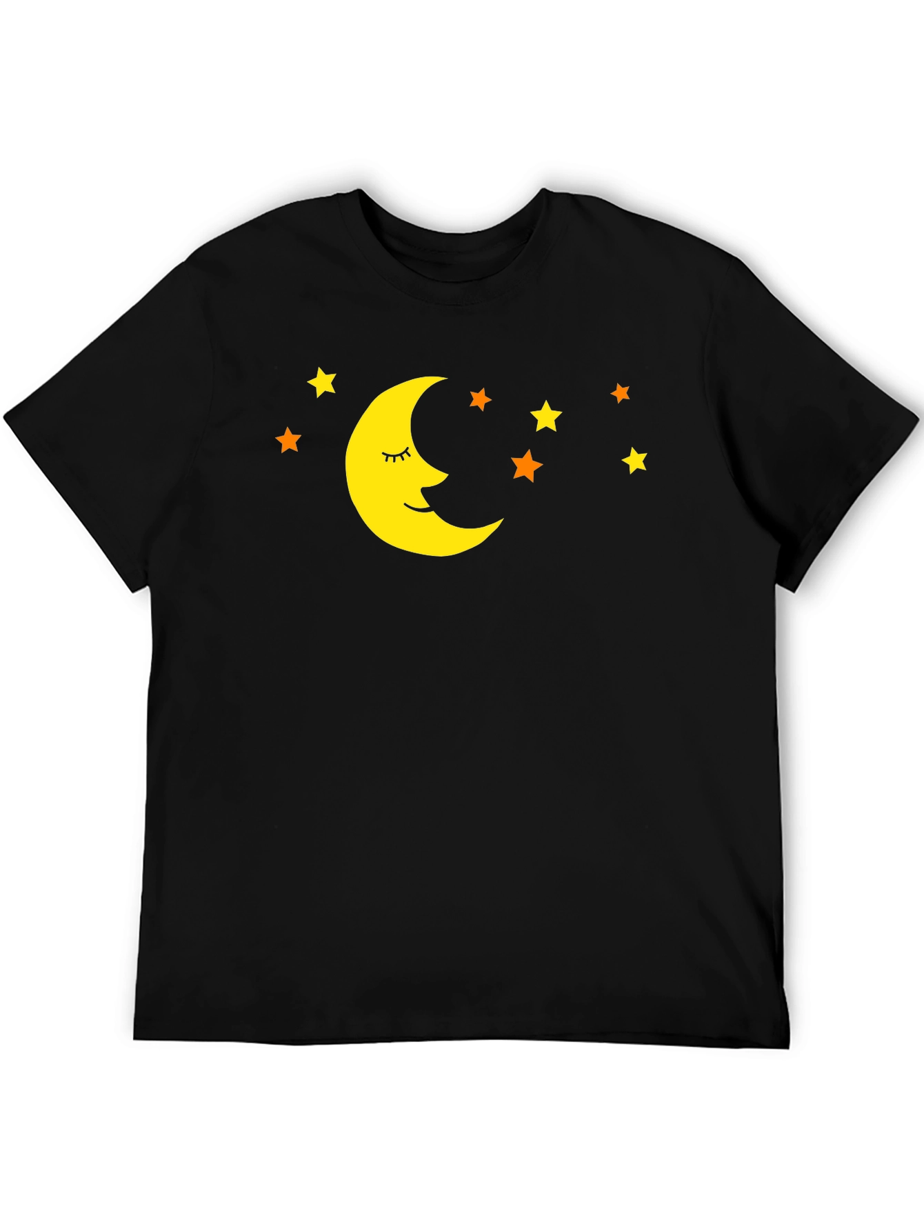 Dreamy Moon & Stars Black T-Shirt