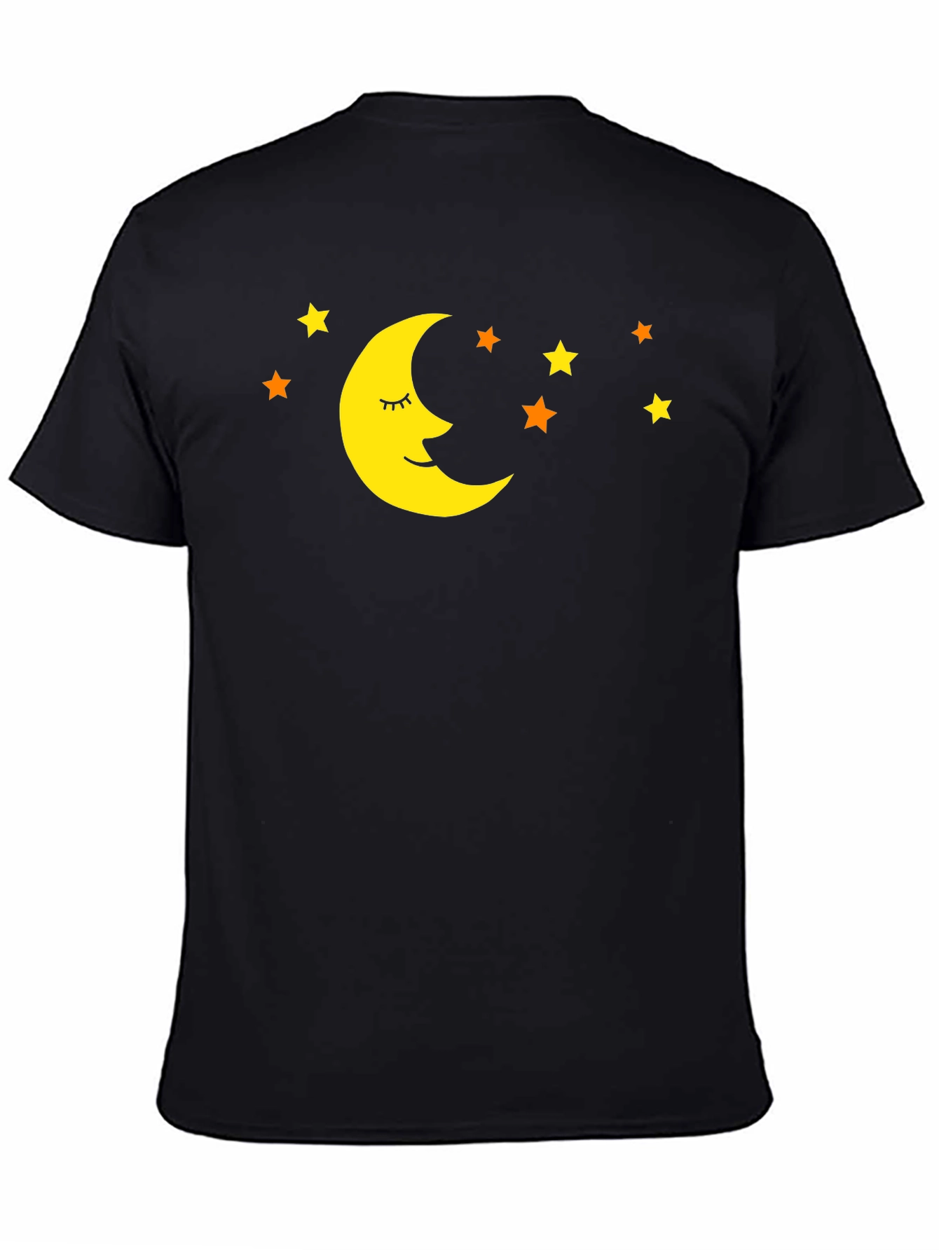 Dreamy Moon & Stars Black T-Shirt