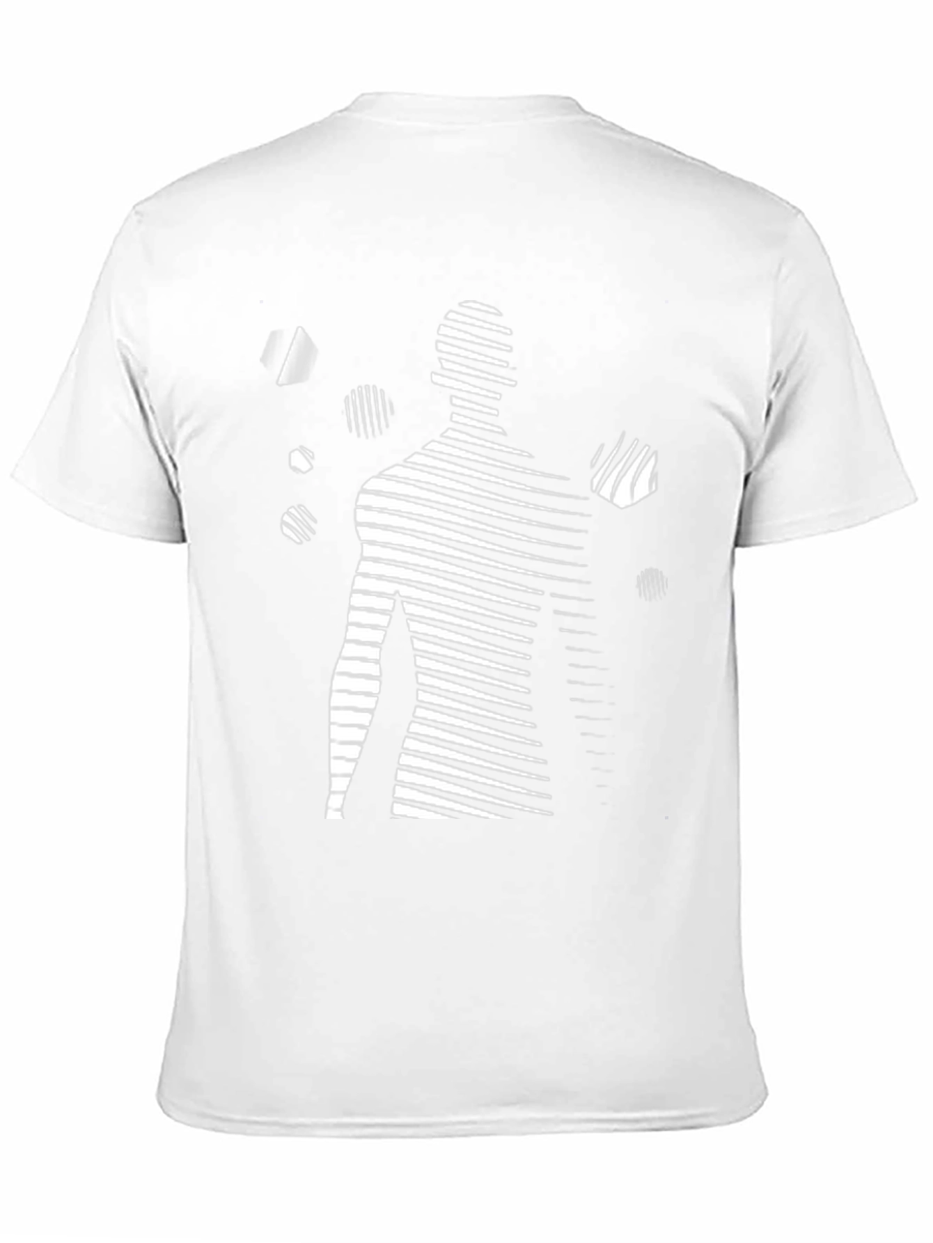 Abstract Striped Silhouette Tee - Modern Graphic Shirt