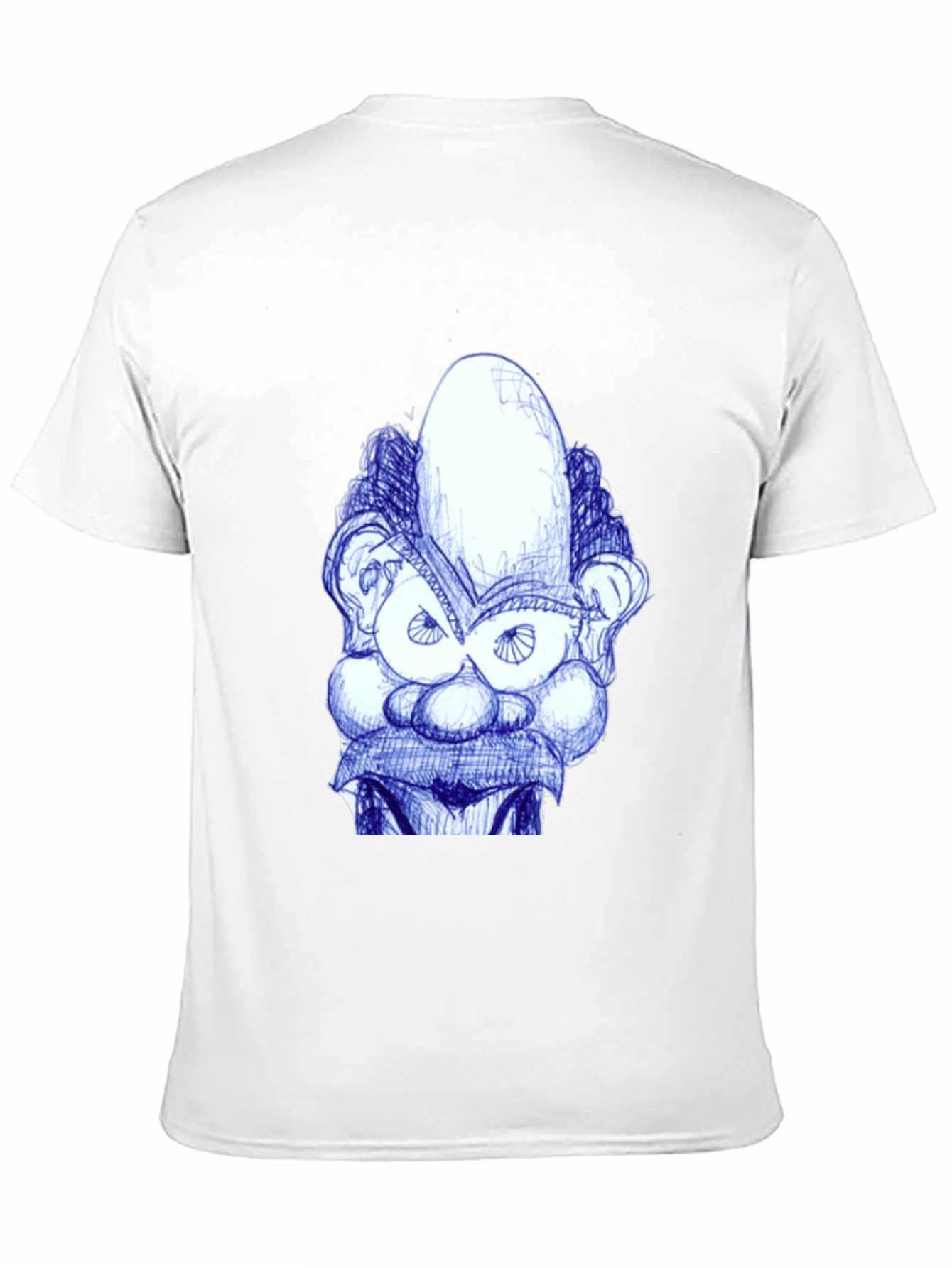 Whimsical Cartoon Face Graphic Tee - Black
