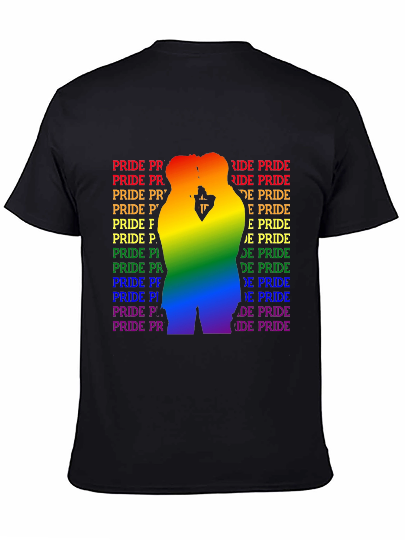 Pride Graphic Tee - Rainbow Silhouette