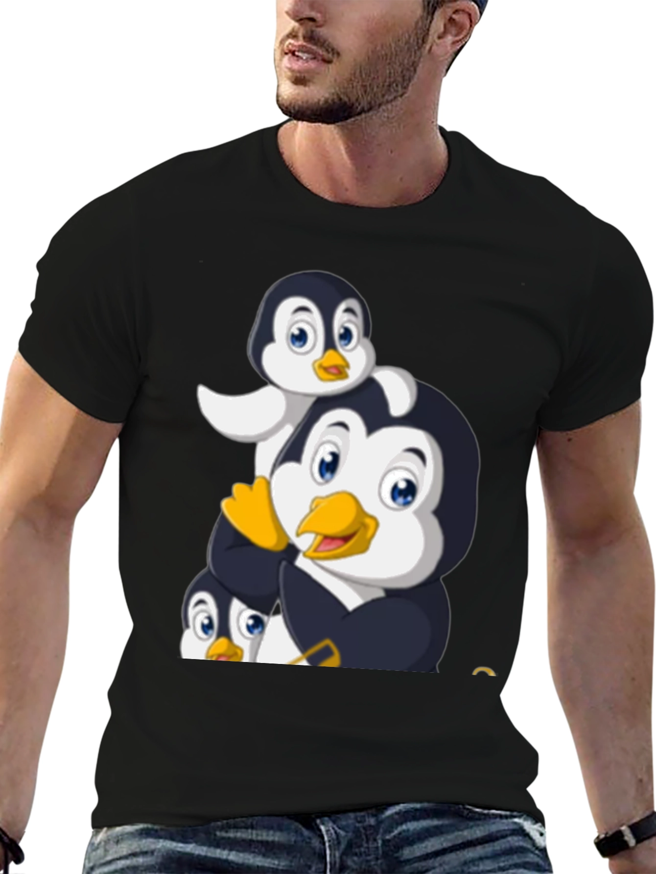 Penguin Family Graphic T-Shirt