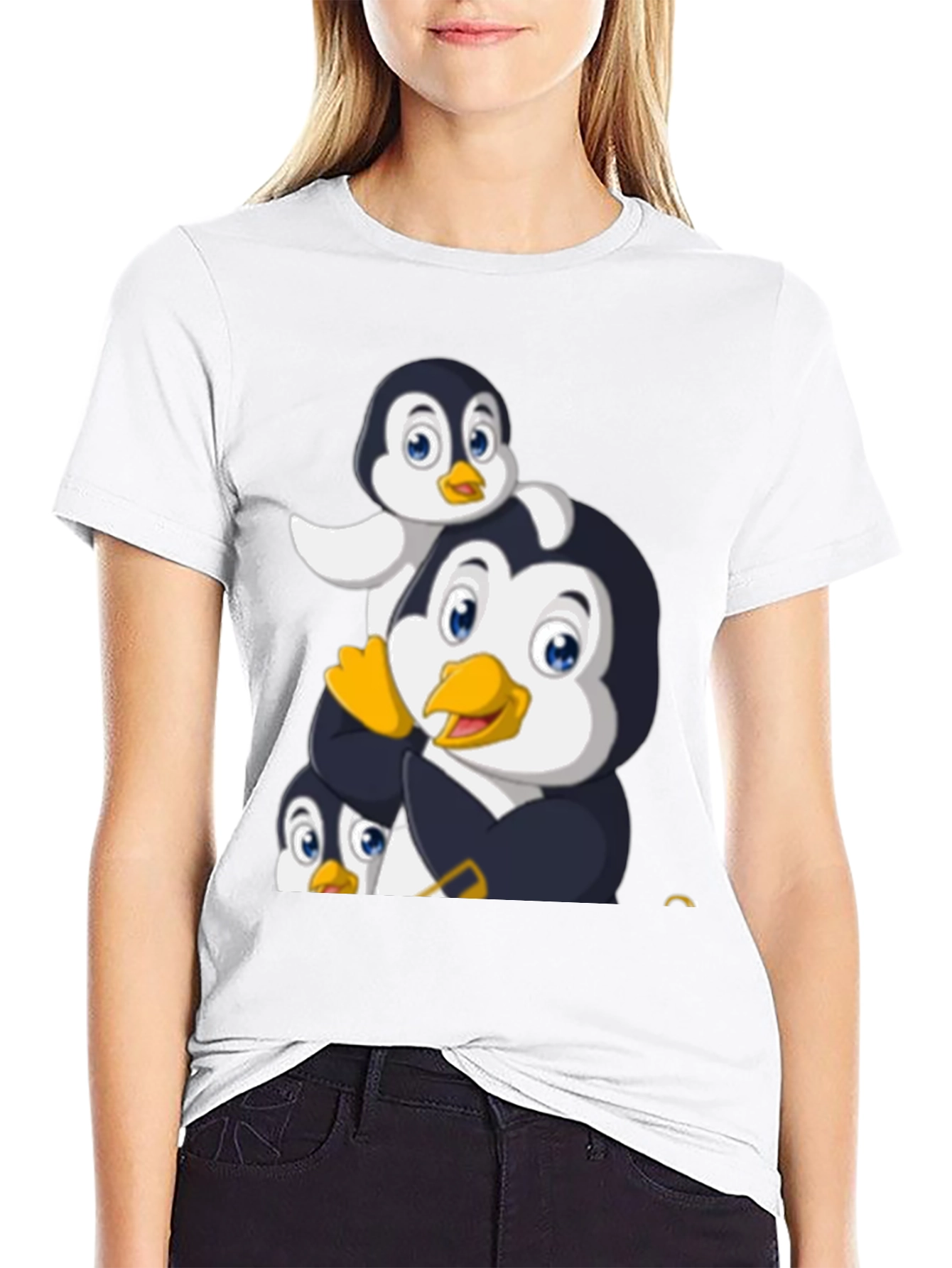 Penguin Family Graphic T-Shirt
