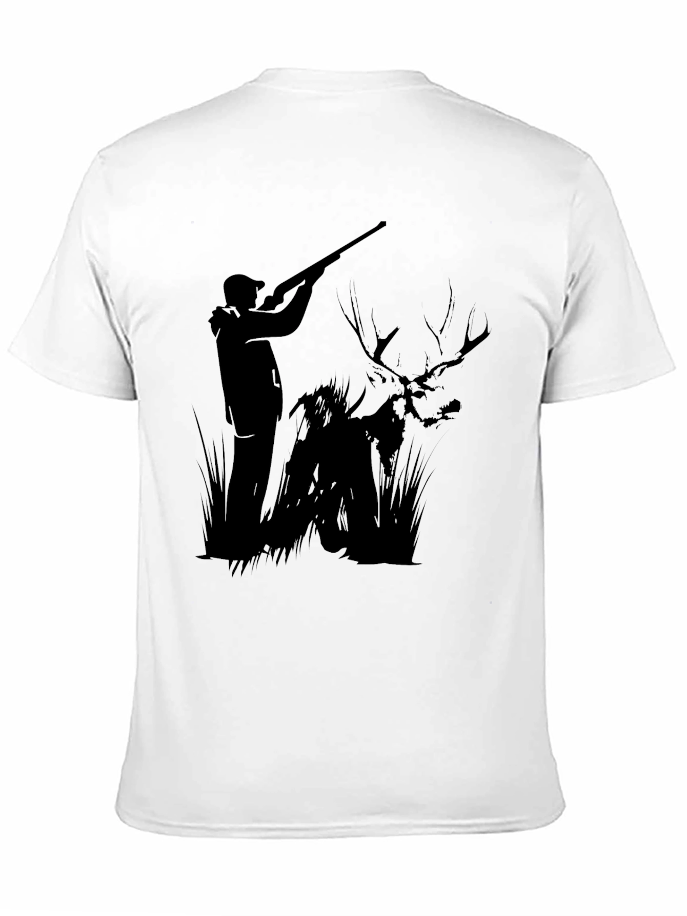 Hunting Graphic Tee - Black Deer Hunter T-Shirt