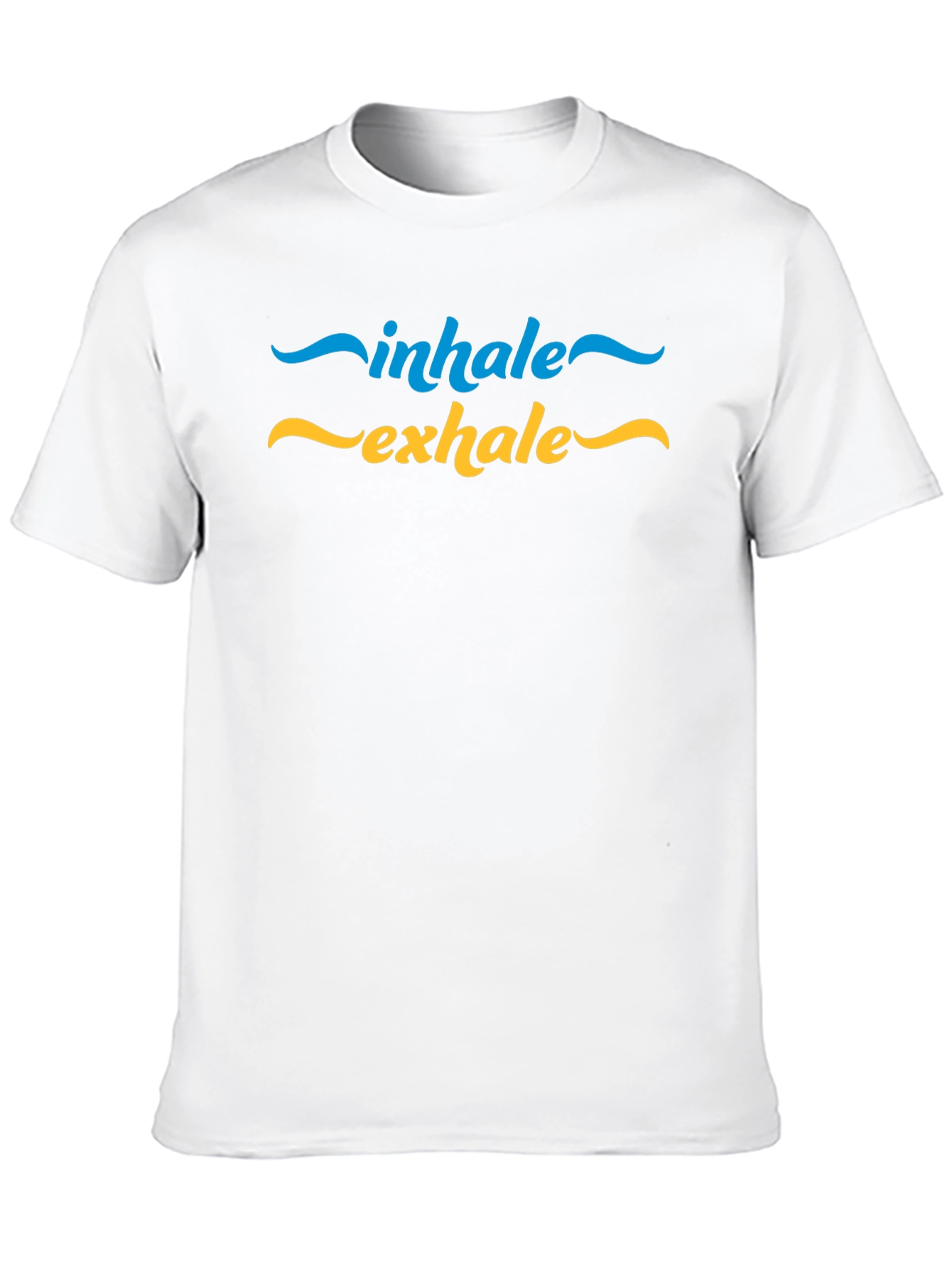 Inhale Exhale Graphic Print Black T-Shirt