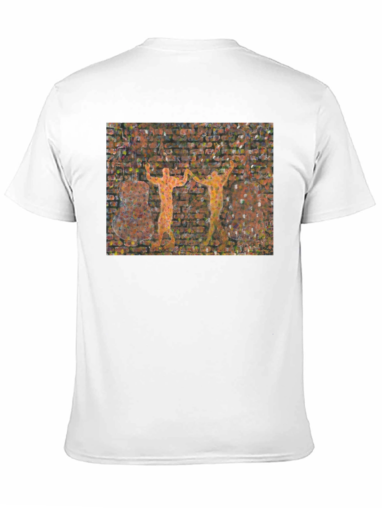 Abstract Brick Wall Graphic T-Shirt