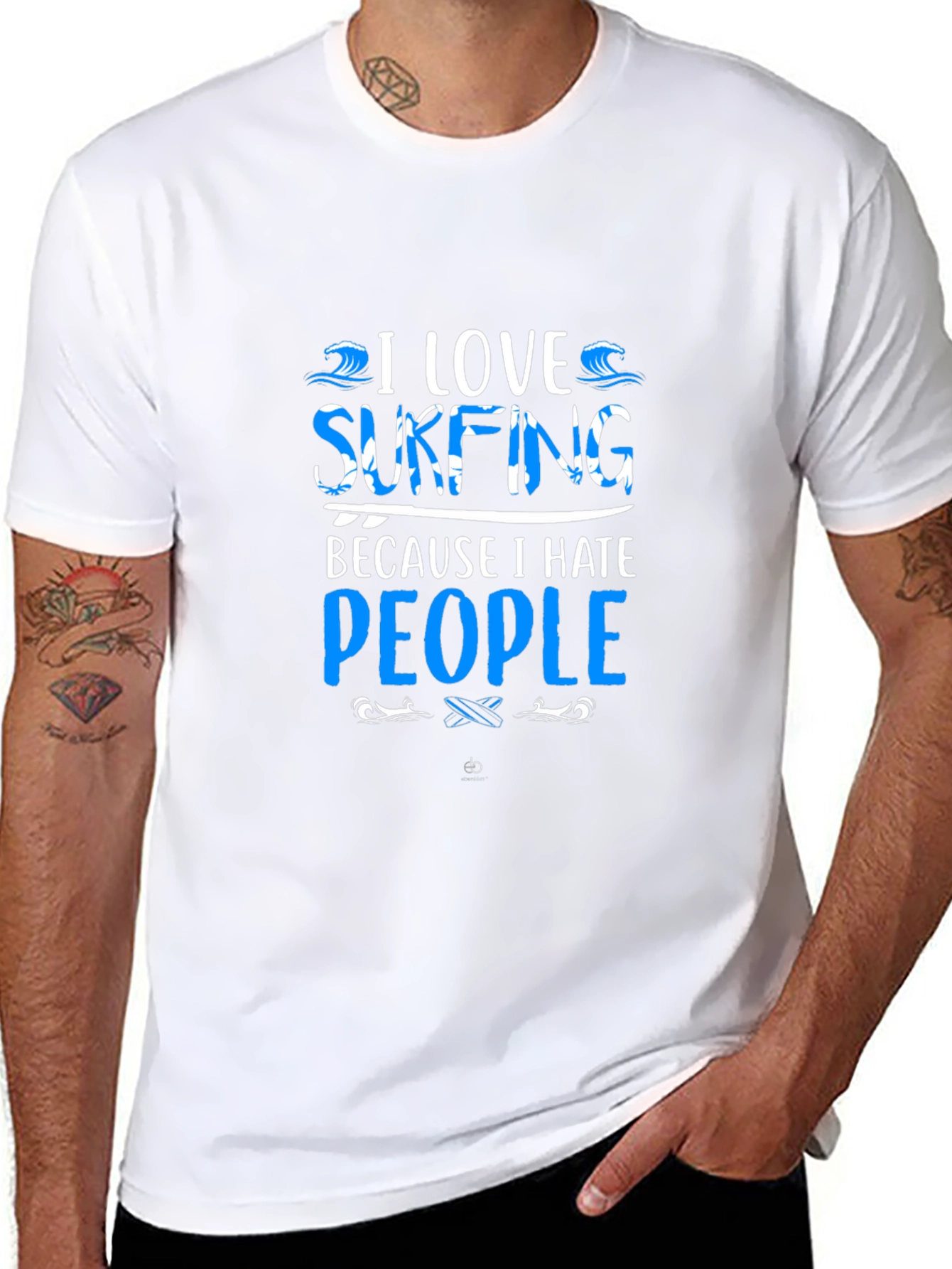 I Love Surfing T-Shirt - Hates People Tee
