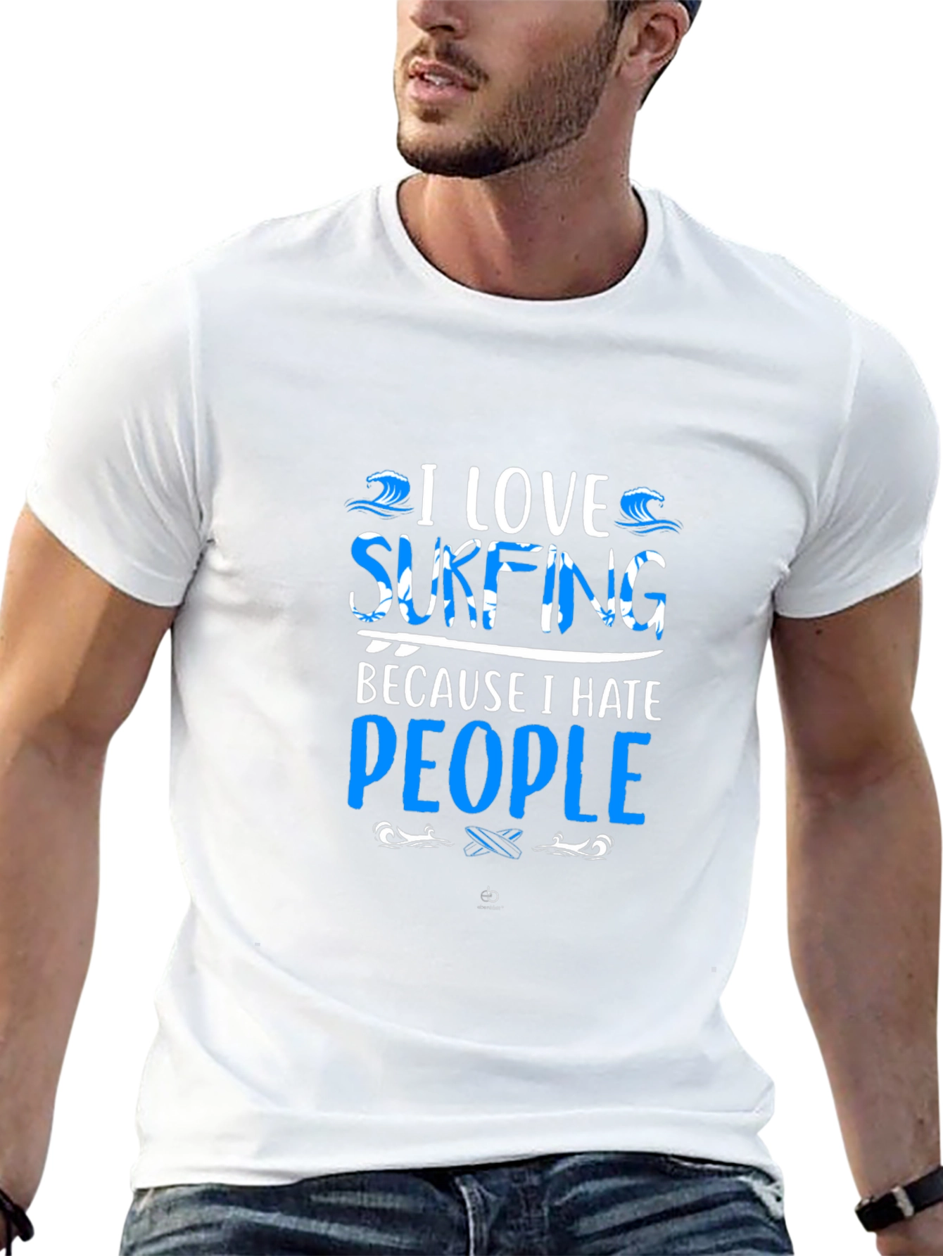 I Love Surfing T-Shirt - Hates People Tee