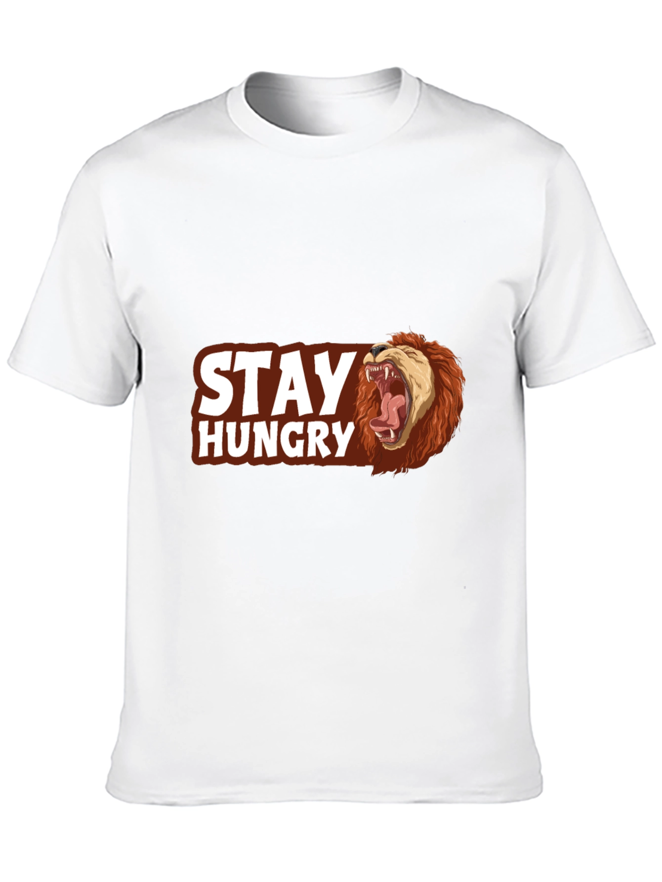 Stay Hungry Lion Graphic Tee - Bold Style