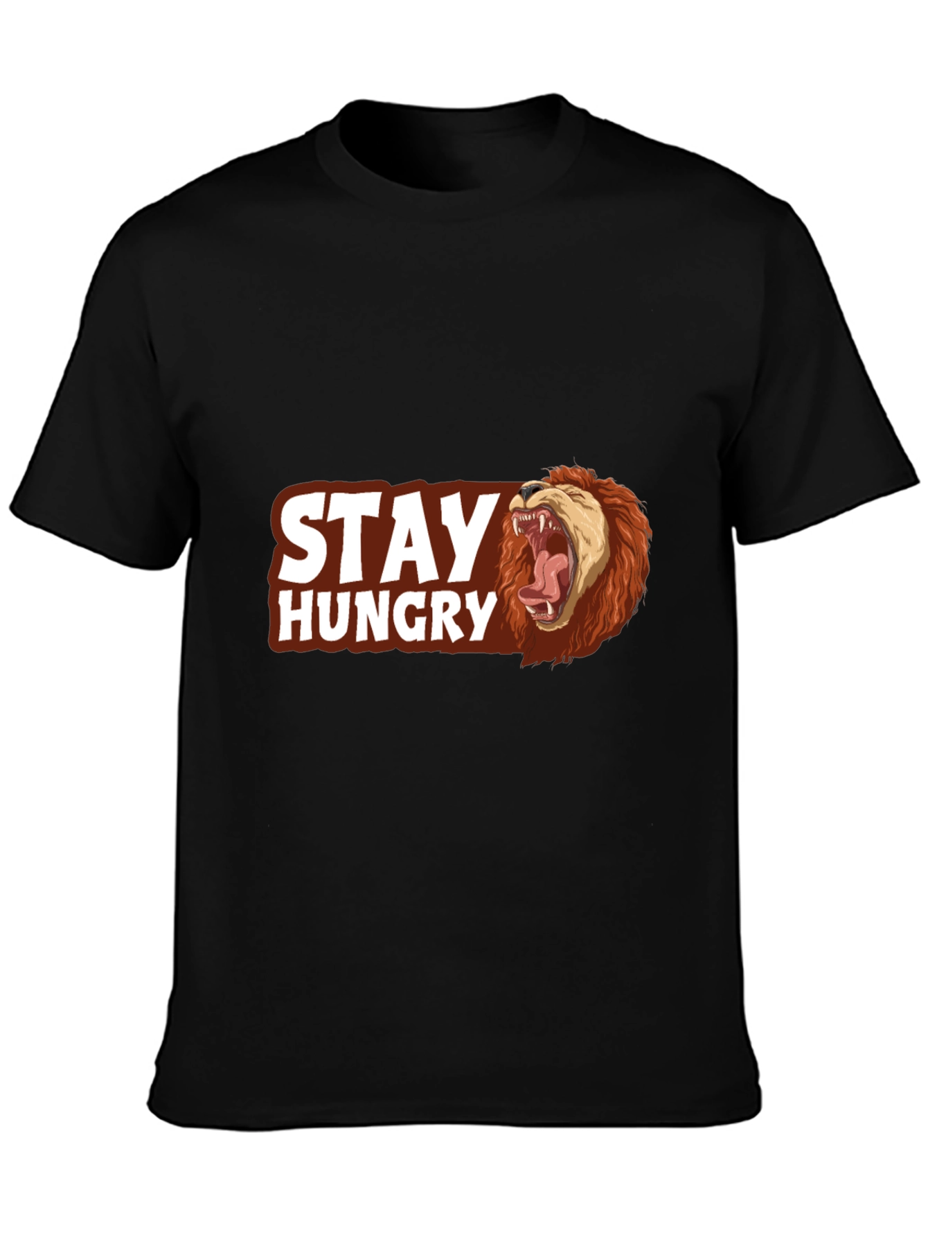 Stay Hungry Lion Graphic Tee - Bold Style