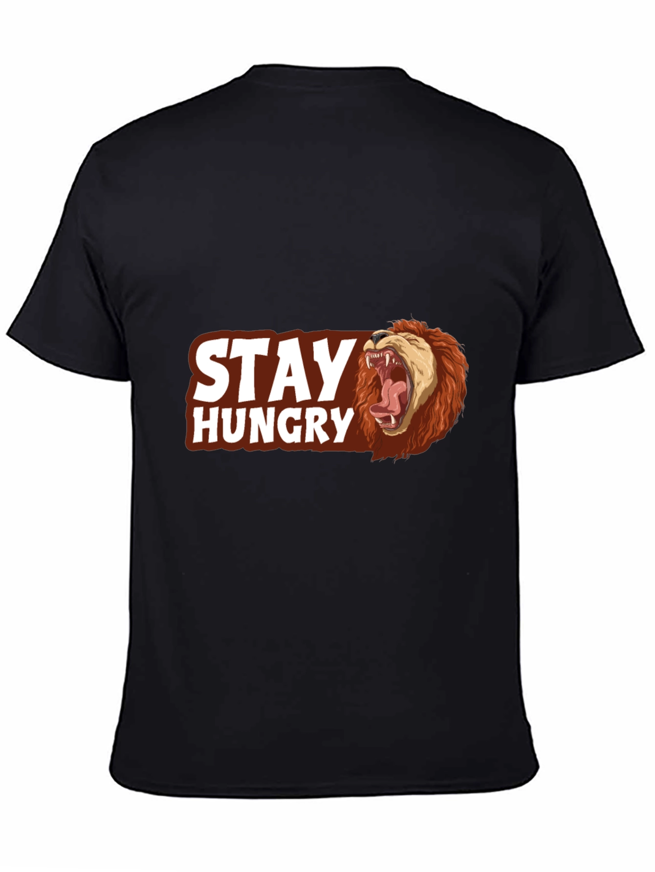 Stay Hungry Lion Graphic Tee - Bold Style