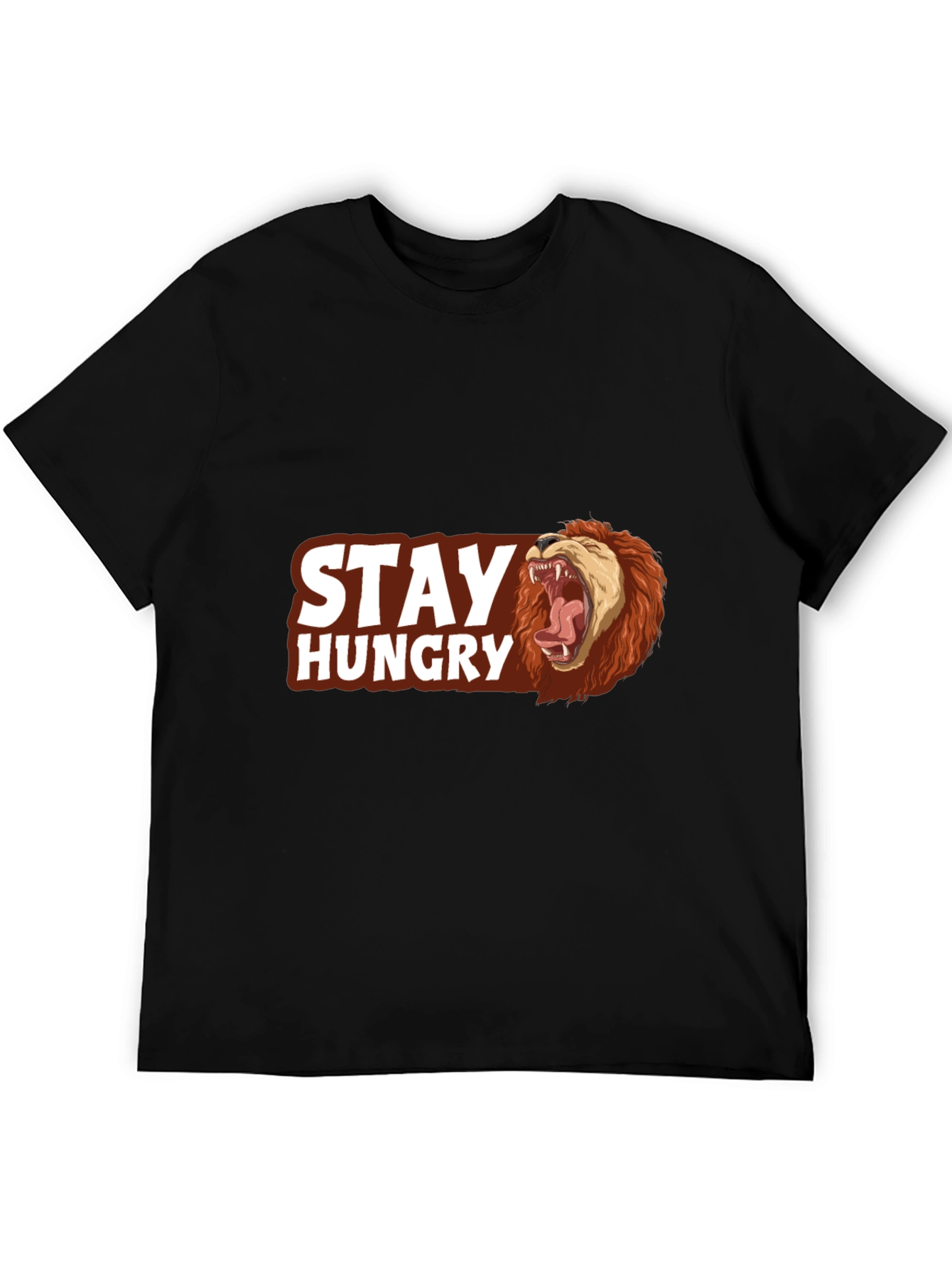 Stay Hungry Lion Graphic Tee - Bold Style