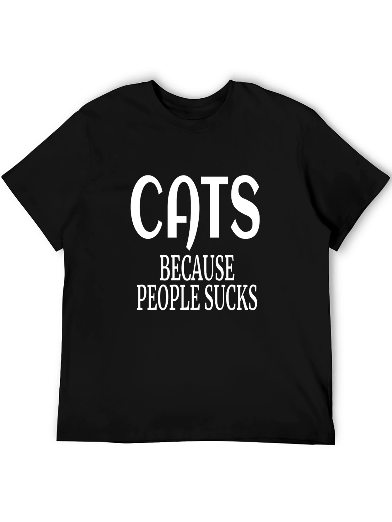 Cats Because People Sucks Graphic T-Shirt