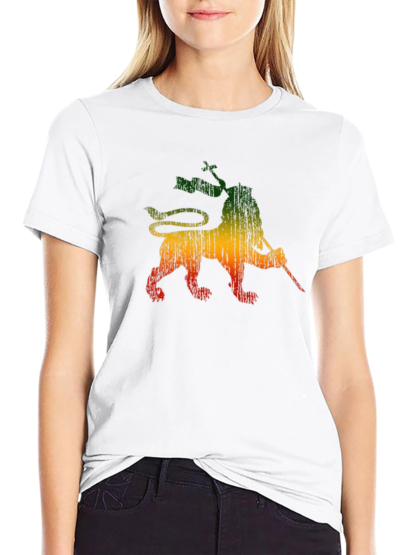 Rasta Lion Black T-Shirt
